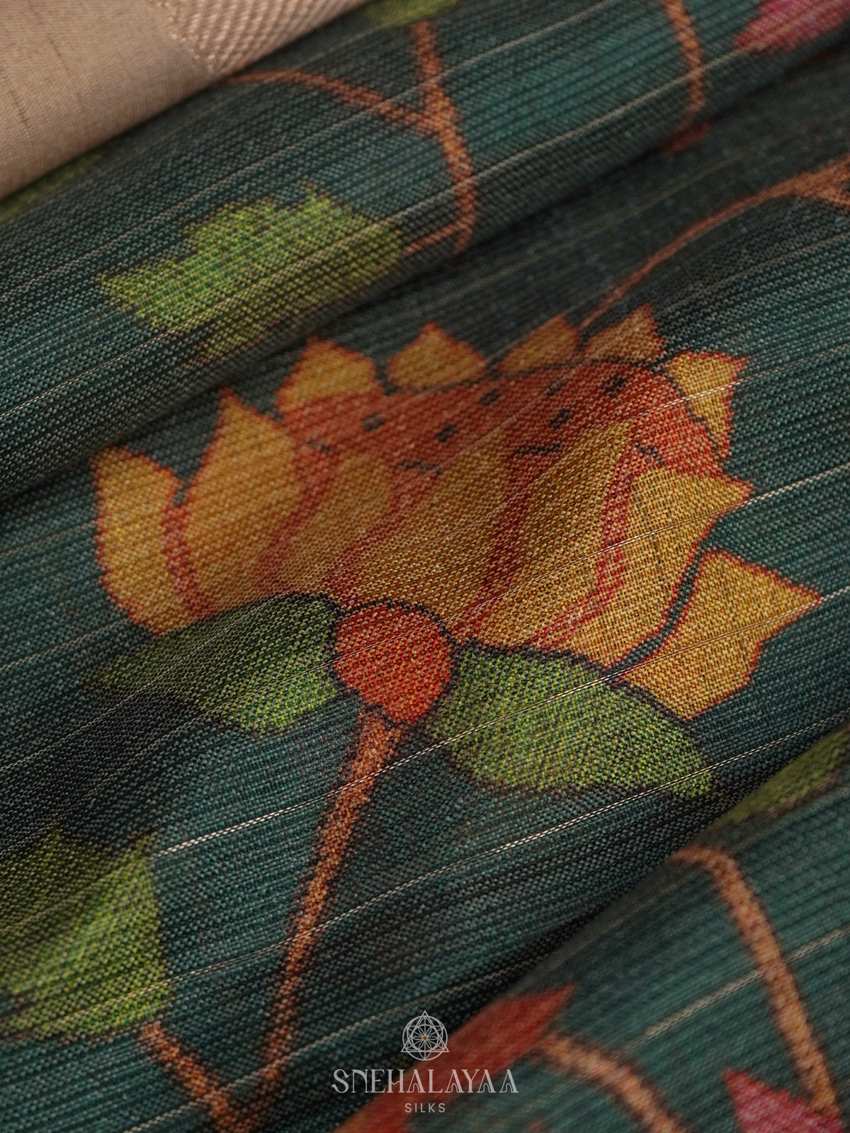 Pastel Green Linen Tussar Saree