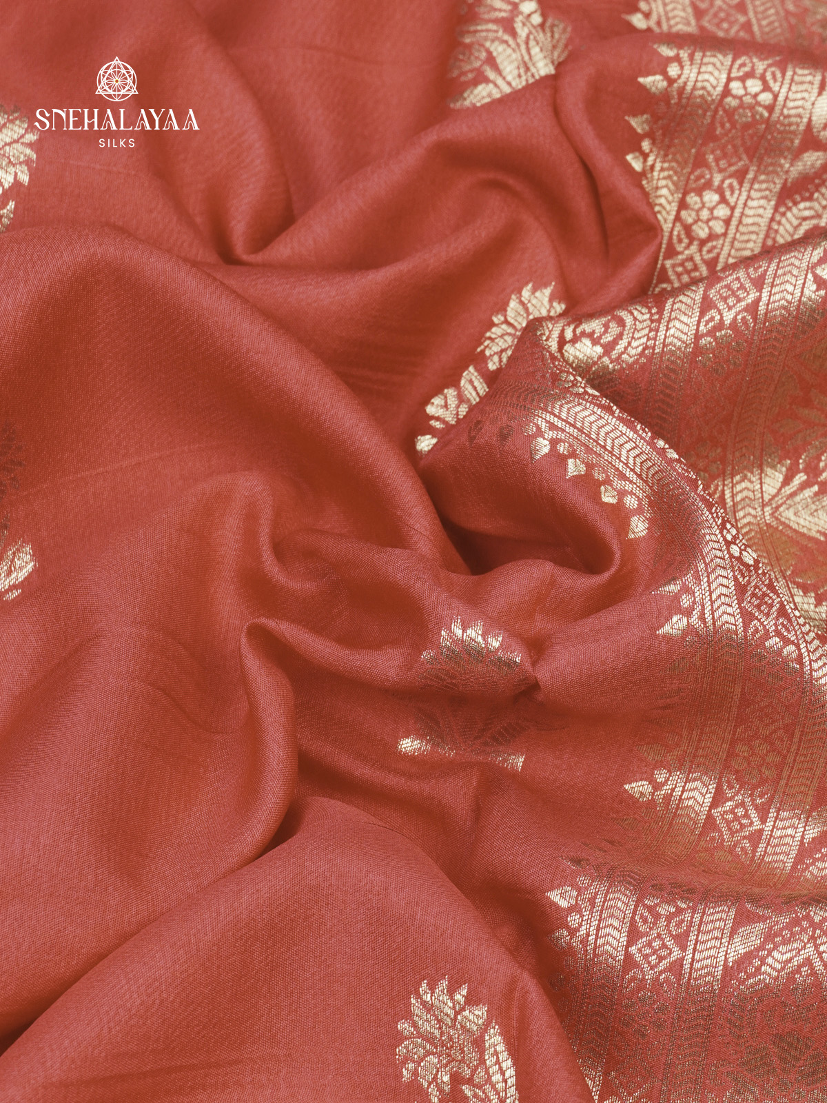 Ruby Red Banaras Dola Silk Saree