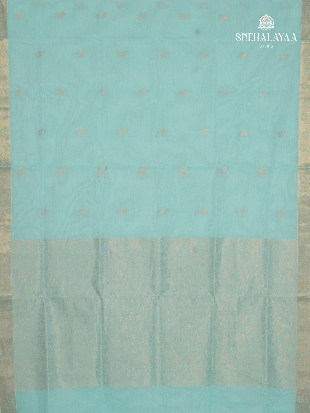 Sky Blue Venkatagiri Cotton Saree