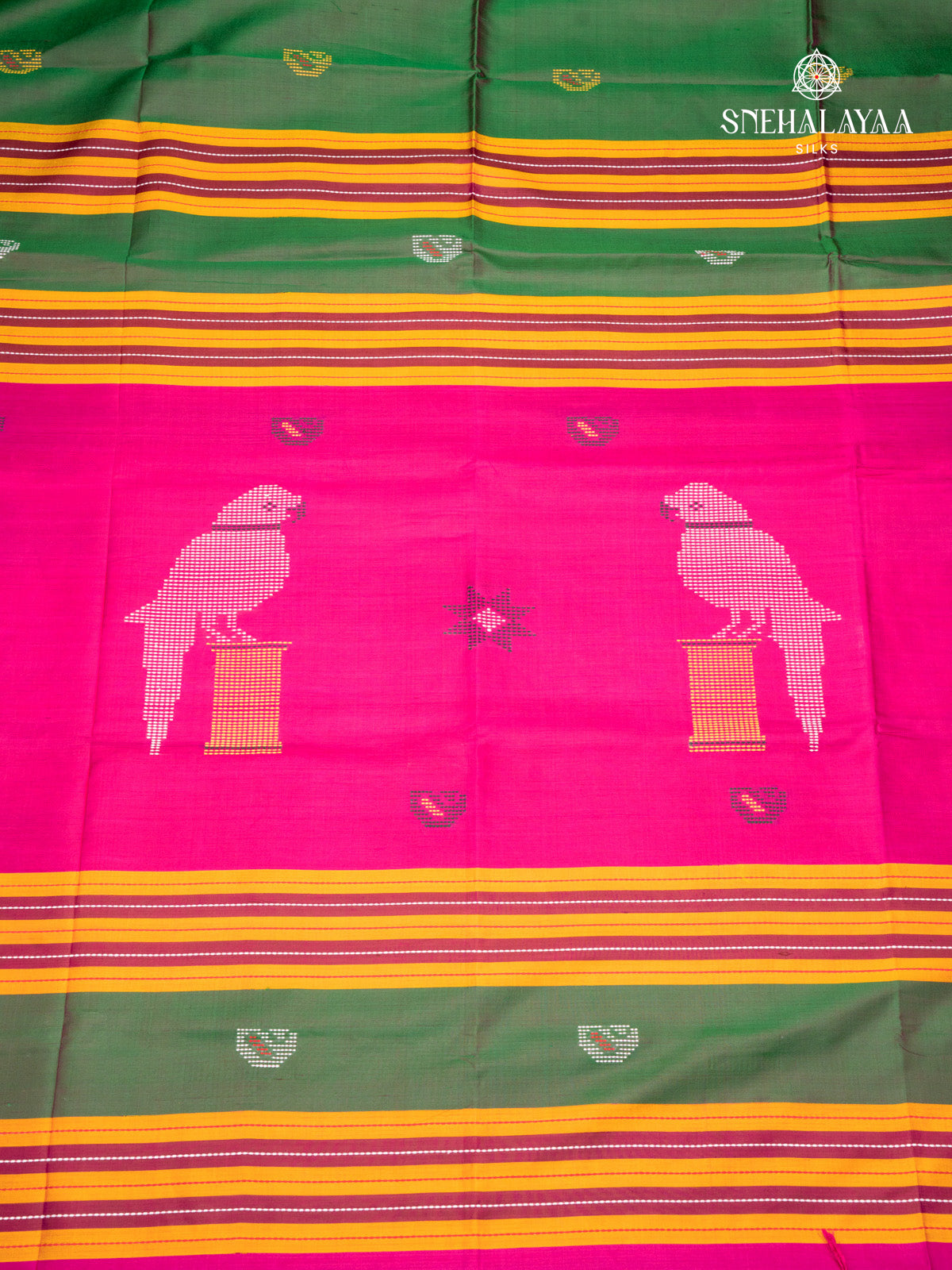 Green Katan Silk Saree