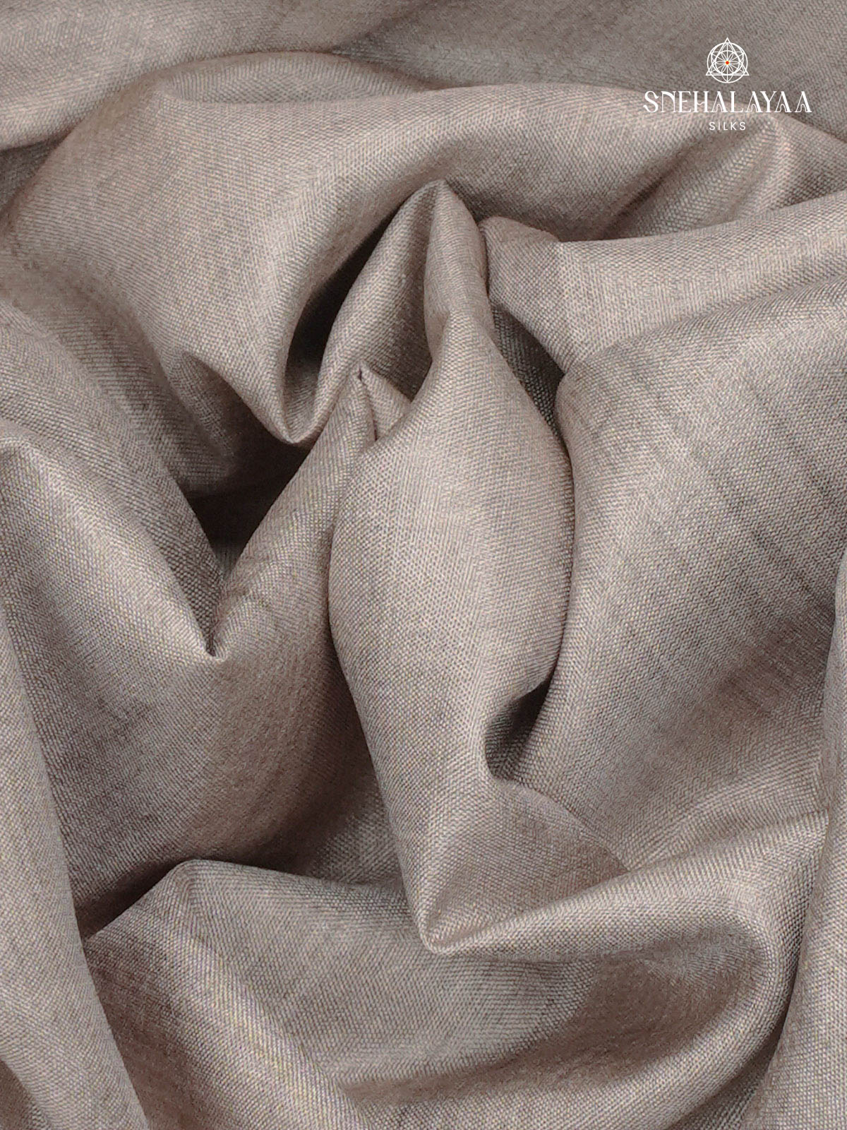 Beige Printed Tussar Saree