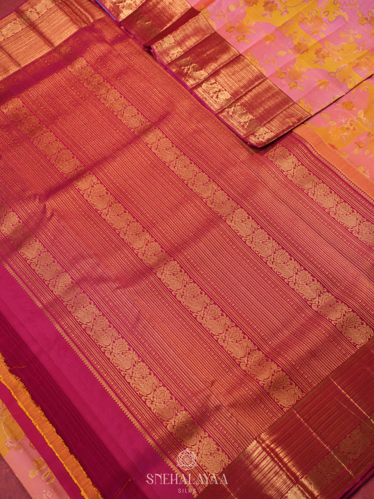 Pink Kanjivaram Silk Saree