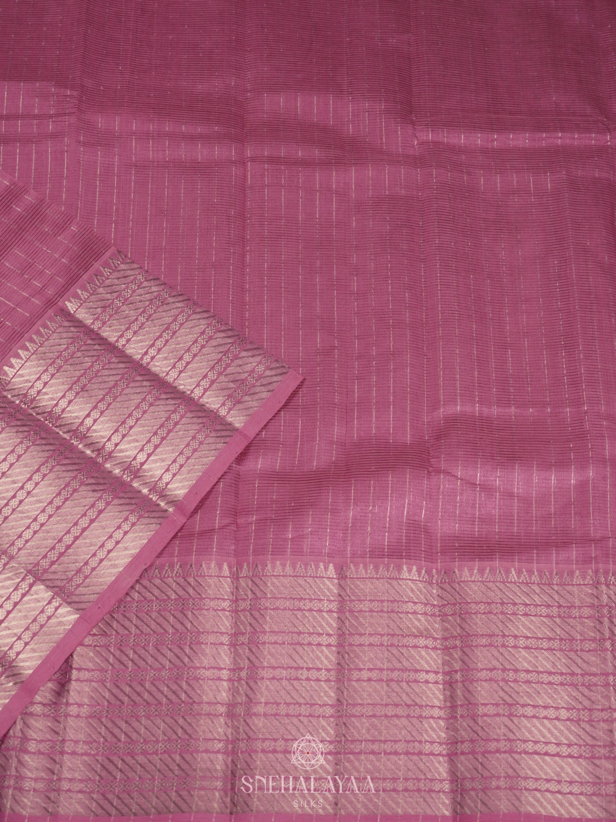 Pink Mangalagiri Silk Cotton Saree