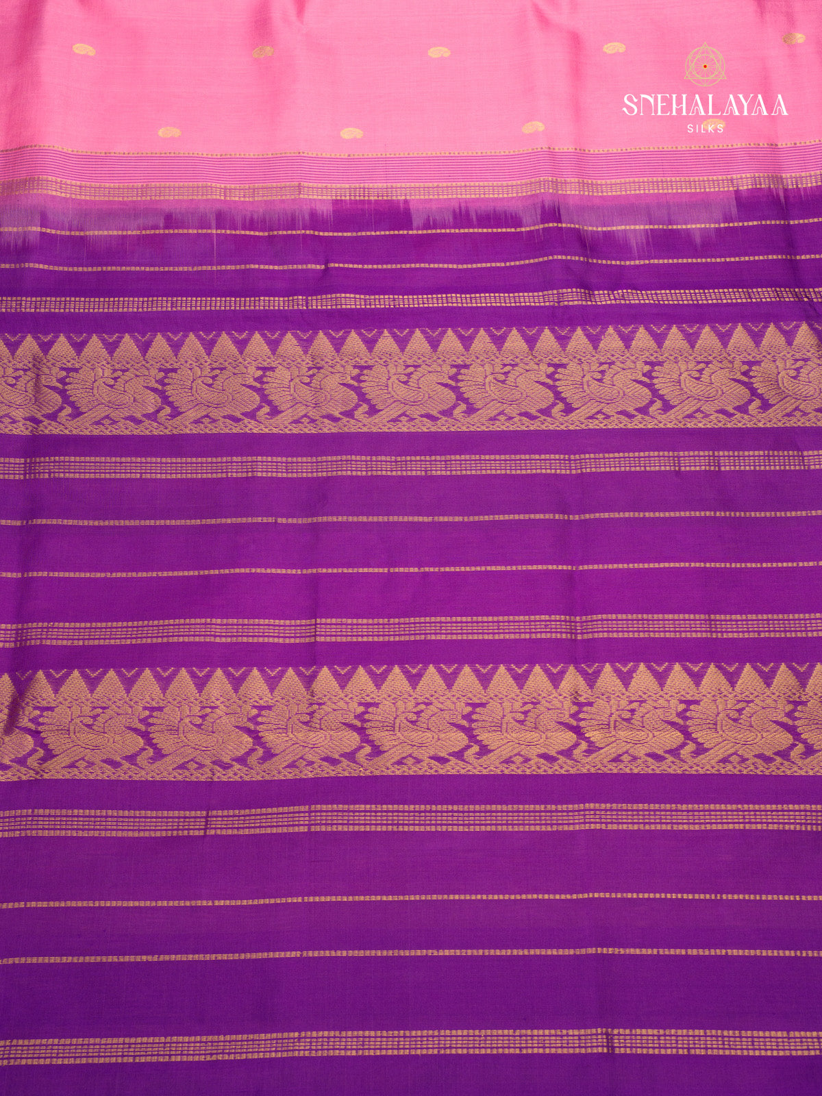 Pink Kanchi Silk cotton Saree