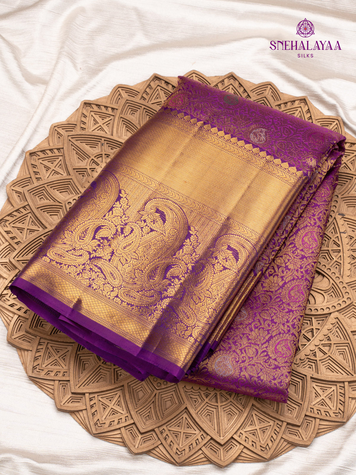 Purple Kanjivaram Silk Saree