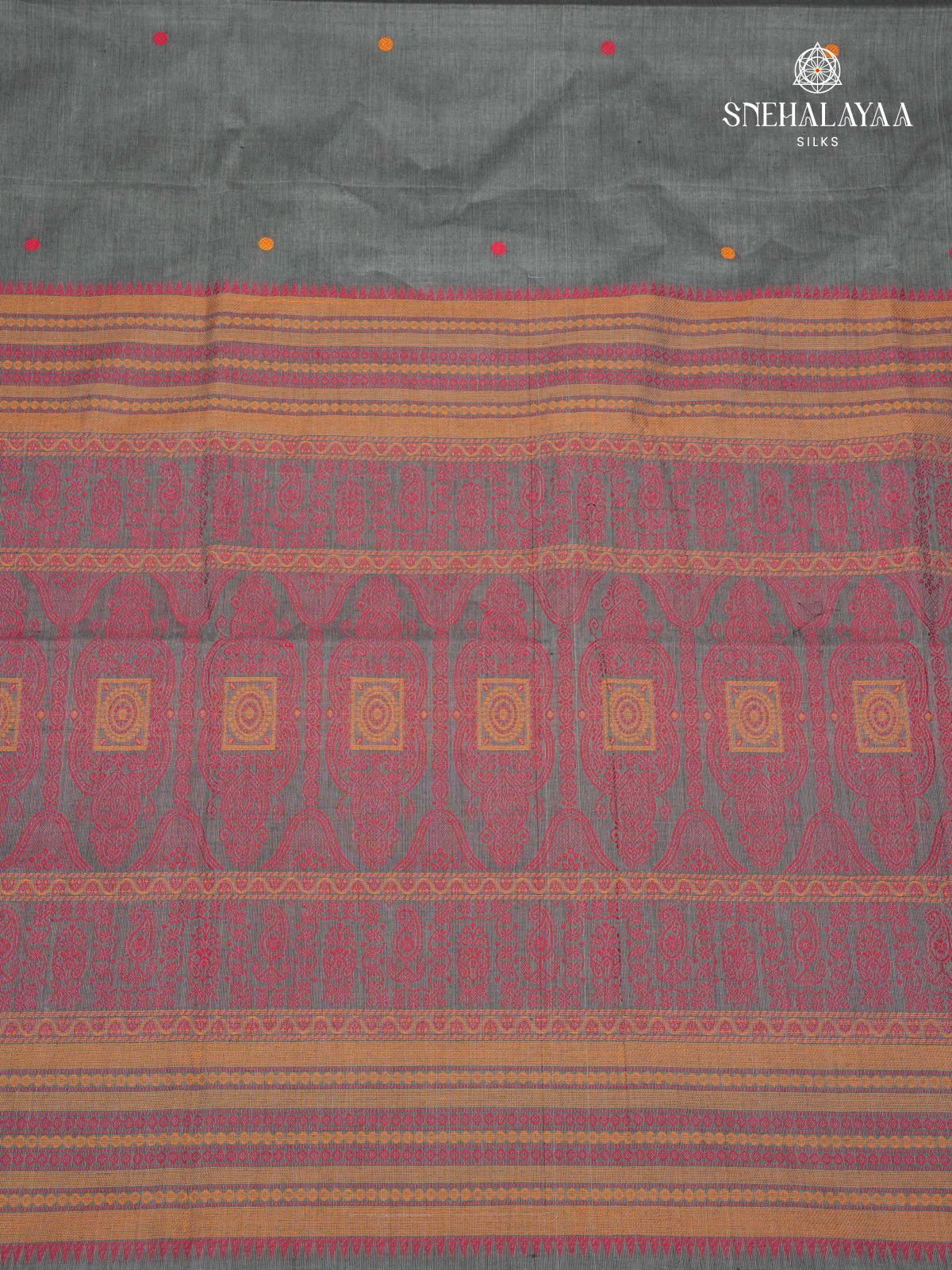 Grey Venkatagiri Cotton Saree