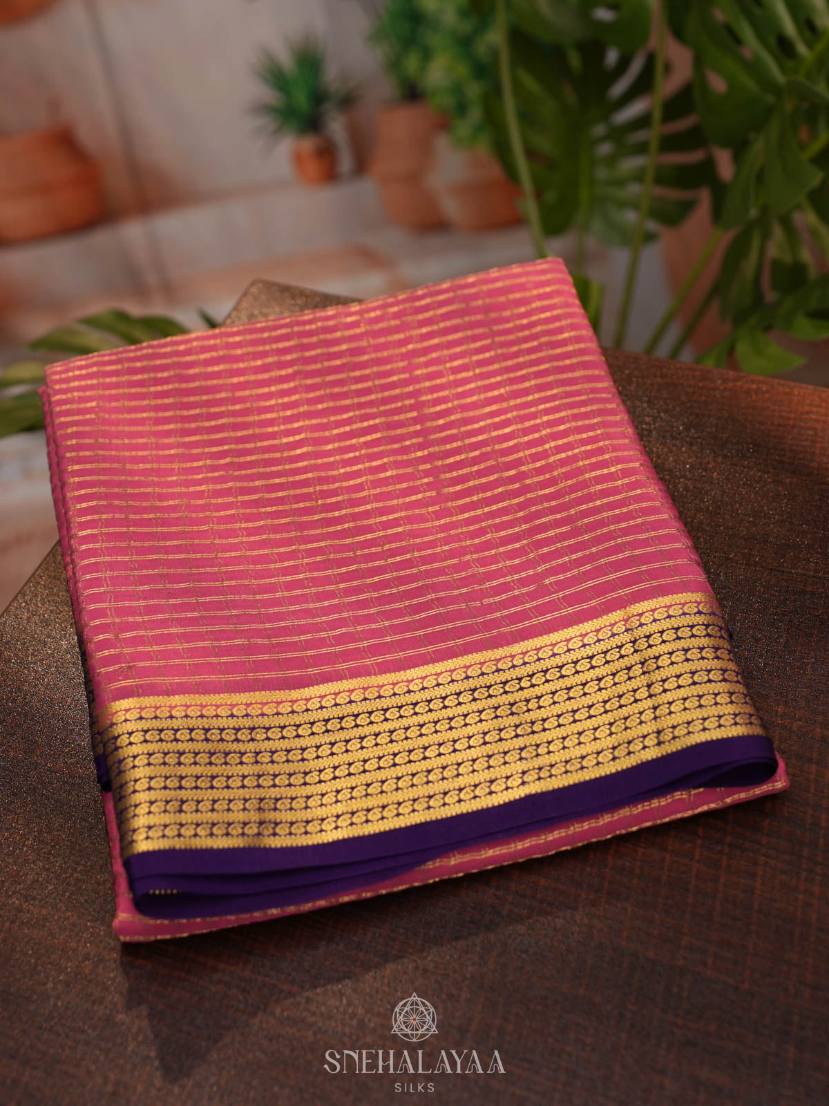 Rani Pink Mysore Silk Saree