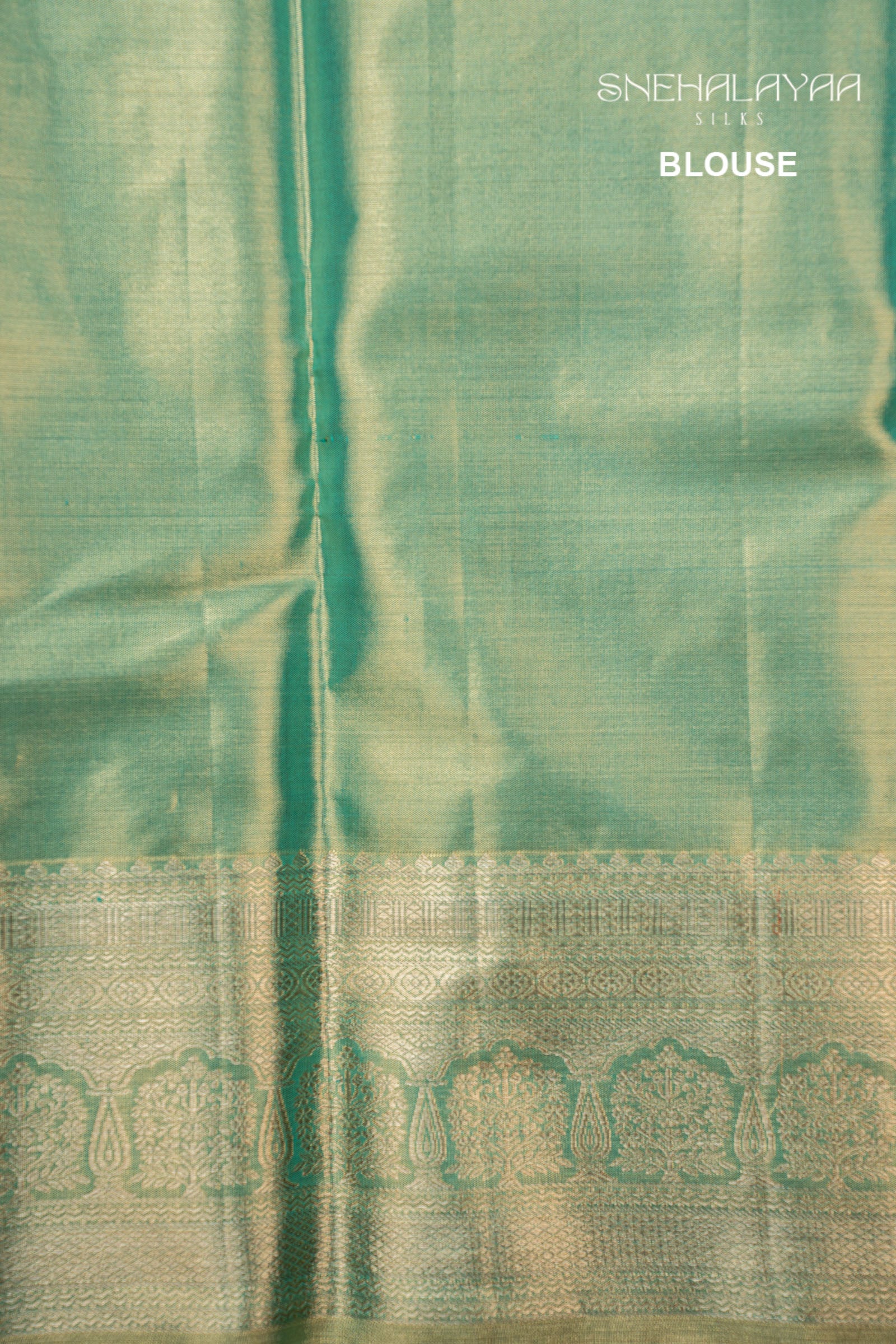 Seafoam Green Kancheevaram Tissue Silk Saree