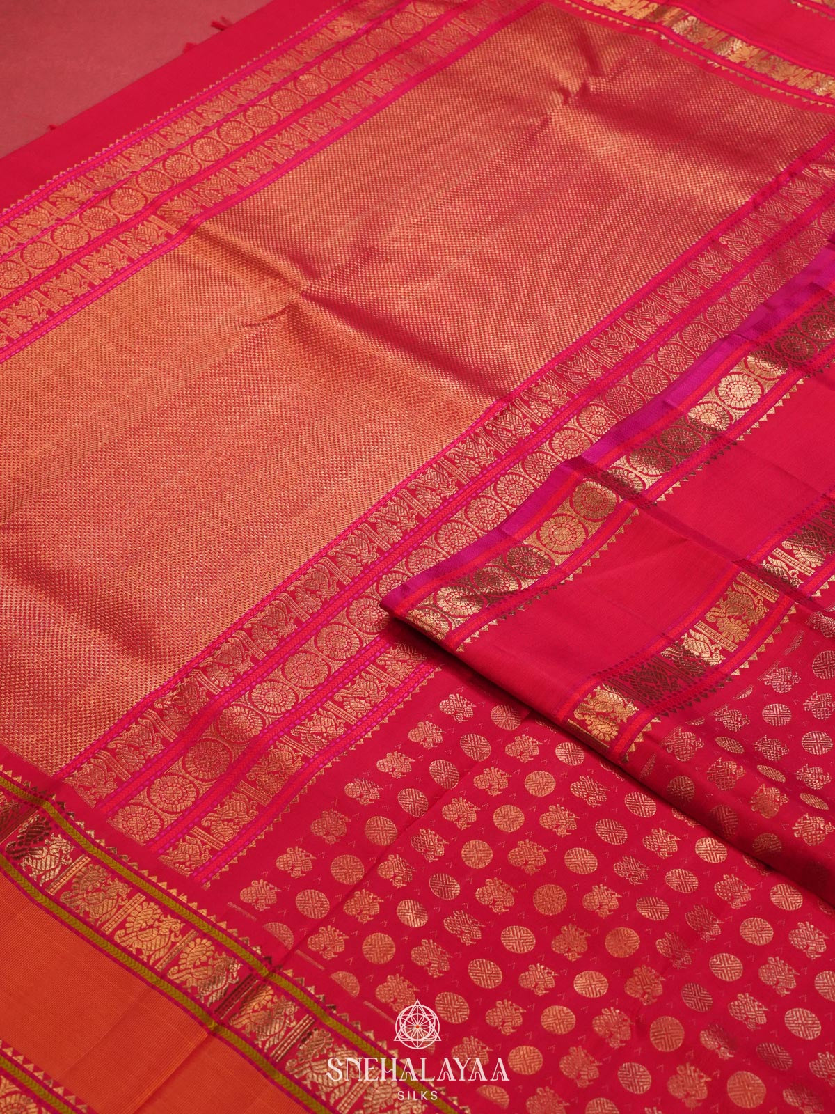 Rani Pink Kanjivaram Silk Saree