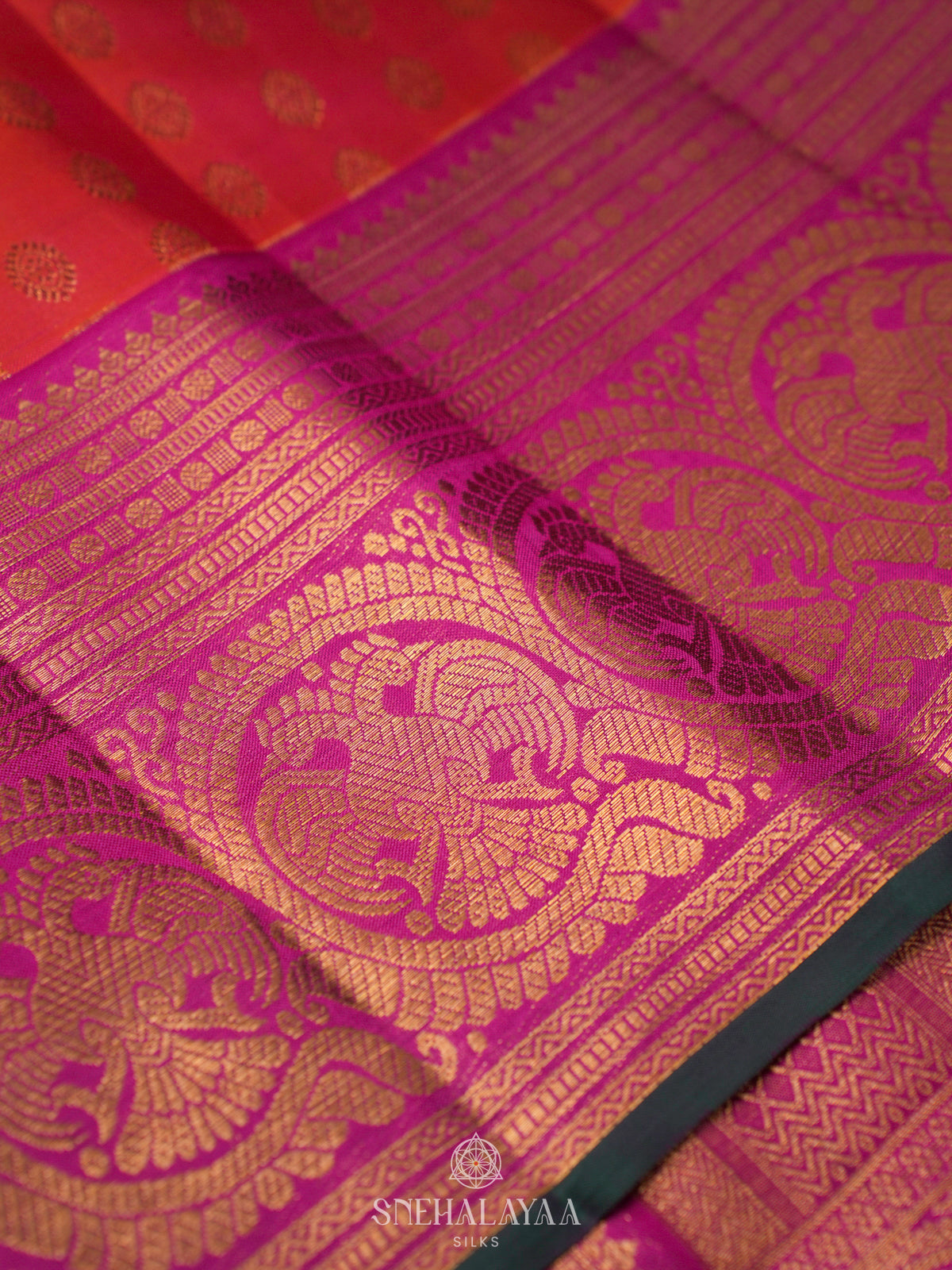 Rani Pink Kanjivaram Silk Saree