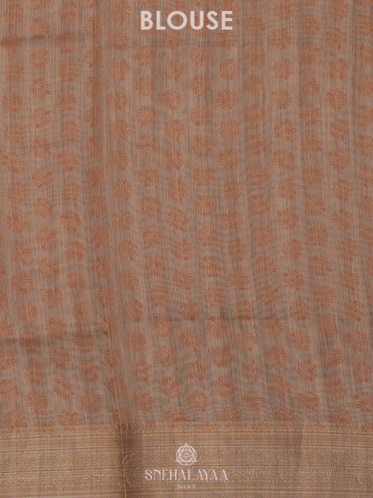 Orange Munga Tussar Saree