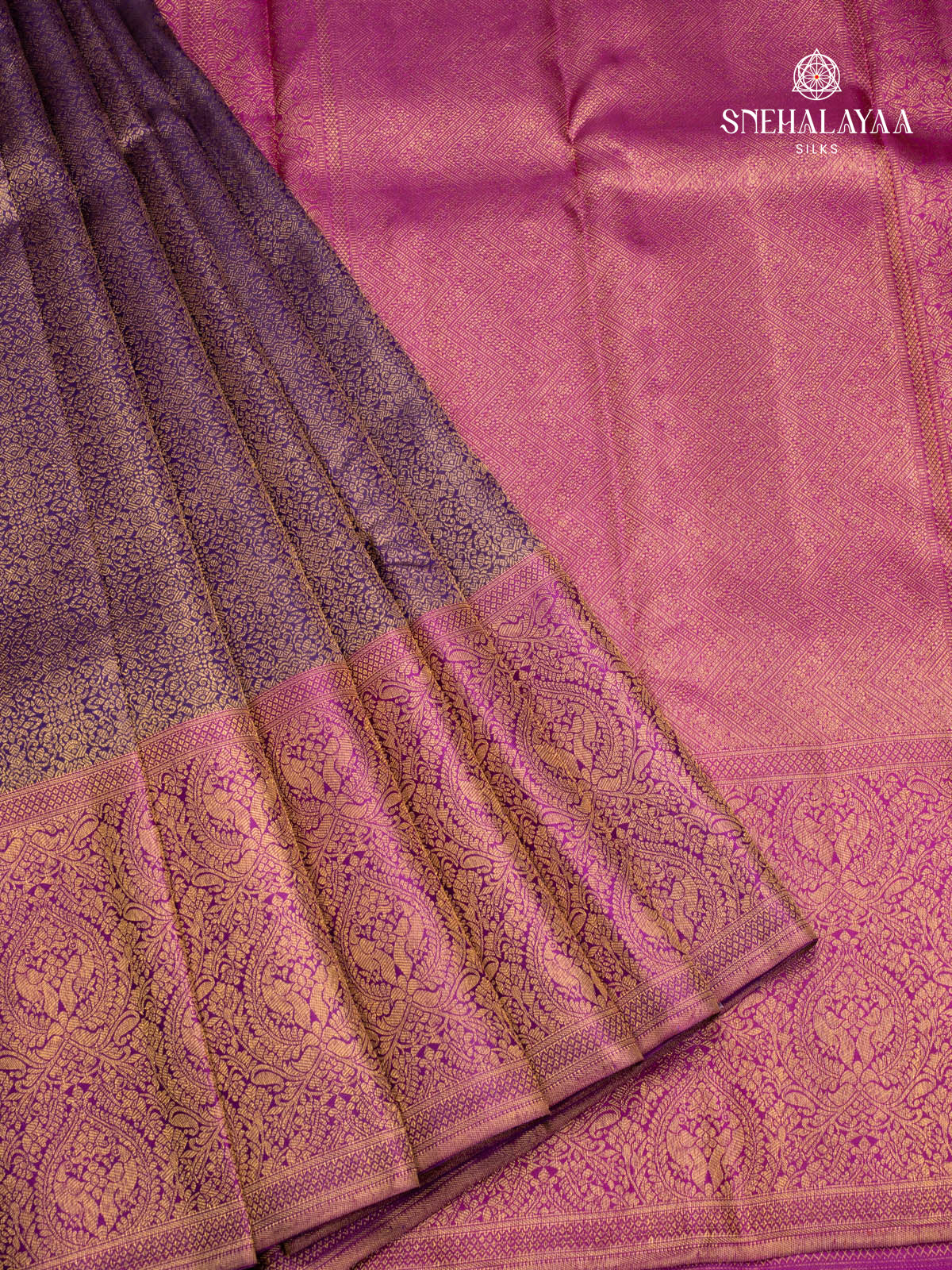 Purple Kanjivaram Silk Saree