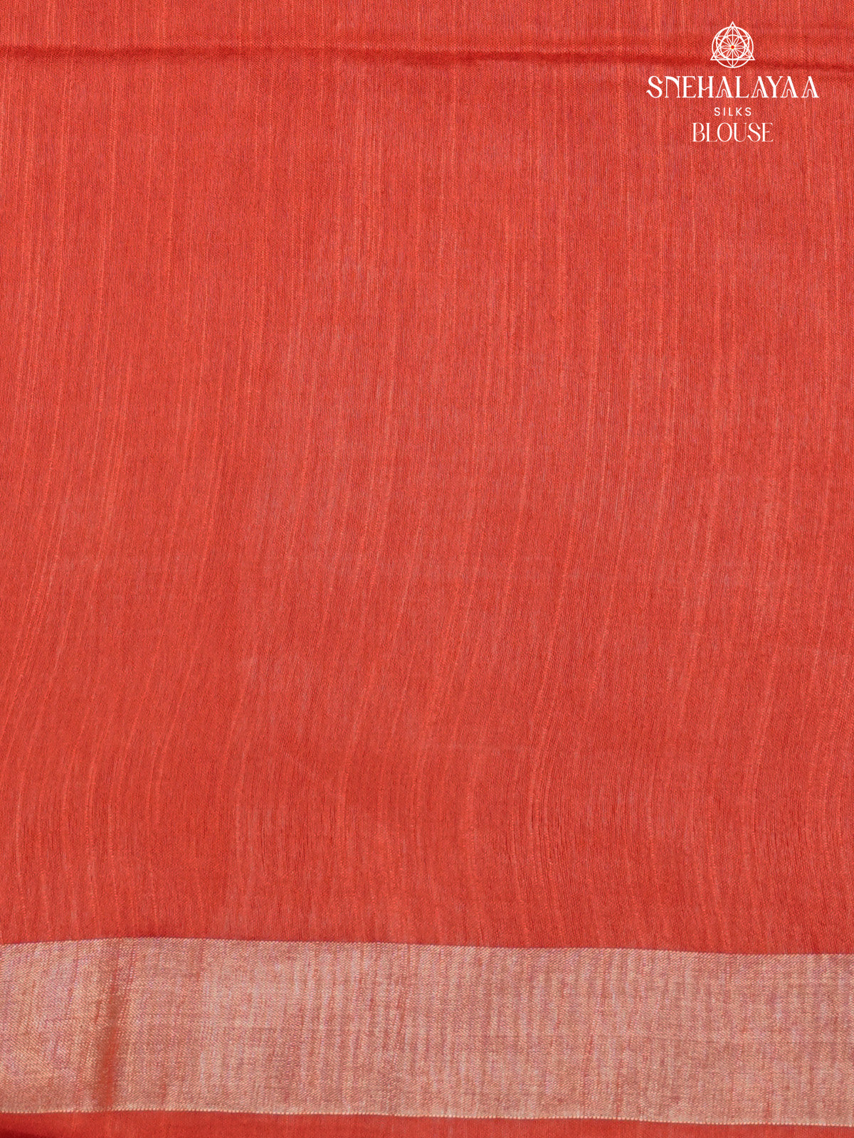 Rust Orange Bamboo Silk Saree