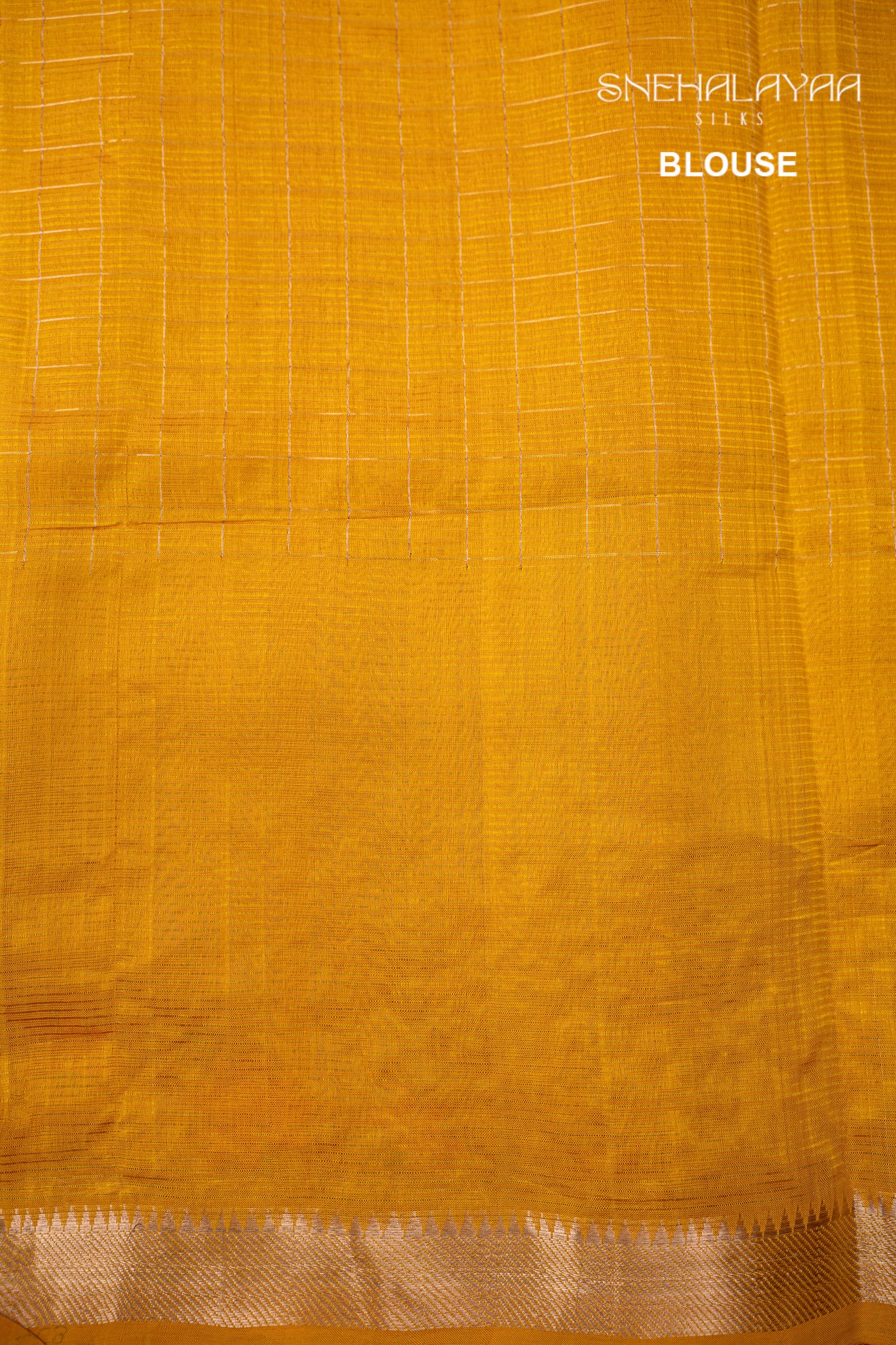 Mustard Yellow Mangalgiri Embroidery Saree