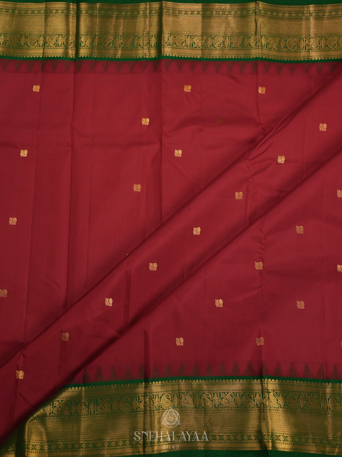 Maroon Kanjivaram Silk Saree