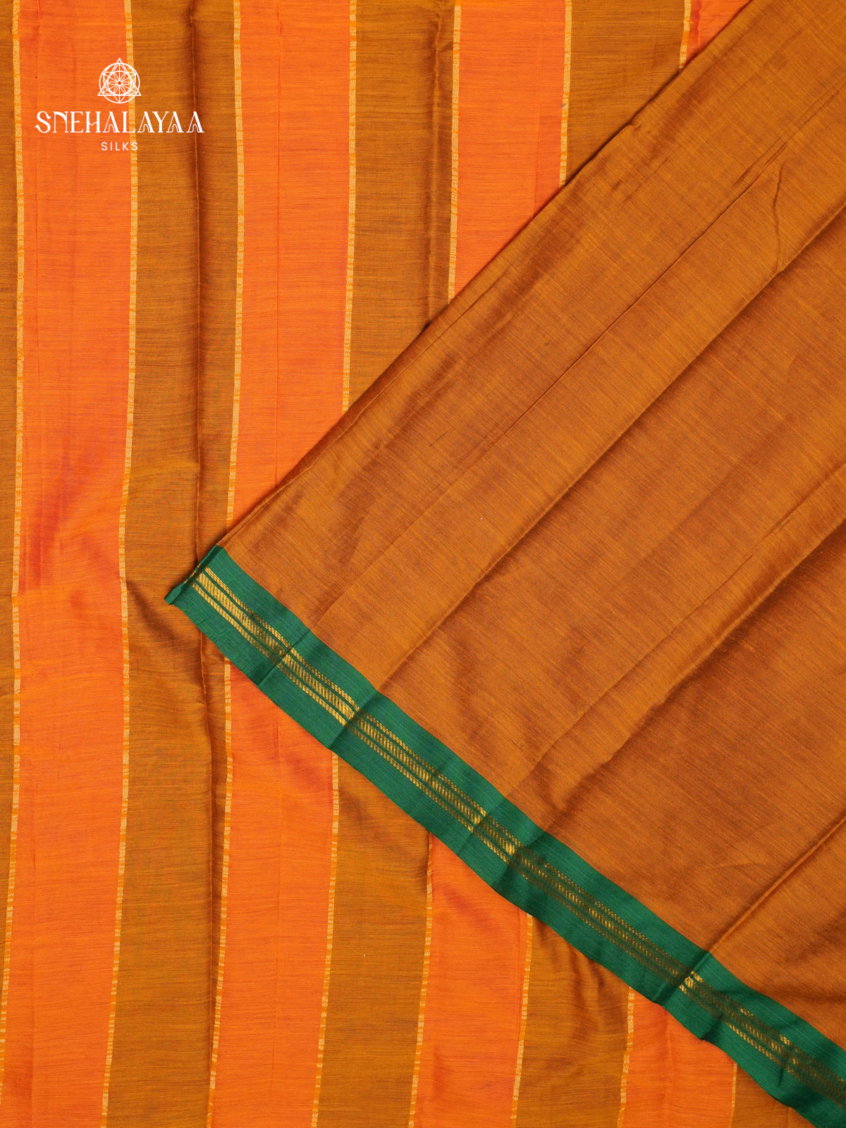 Orange Narayanpet Cotton Saree