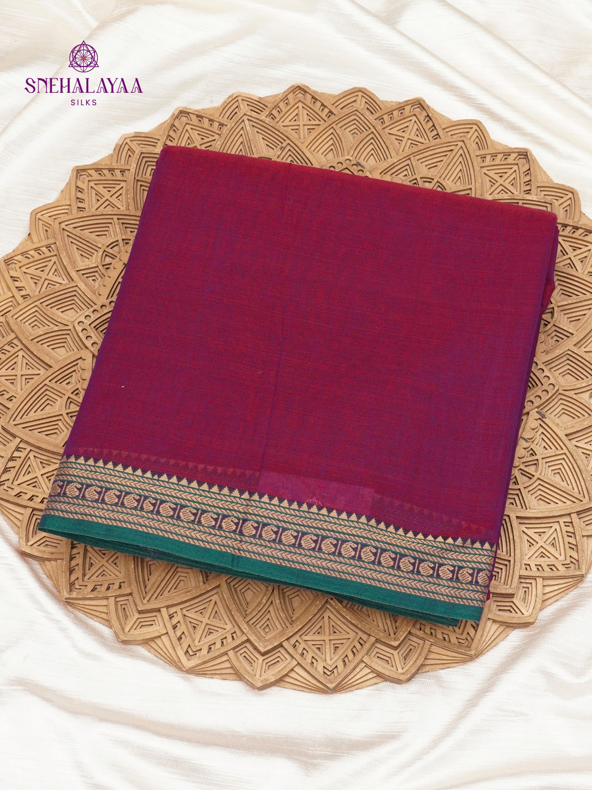 Magenta Naranyanpaet Cotton Saree