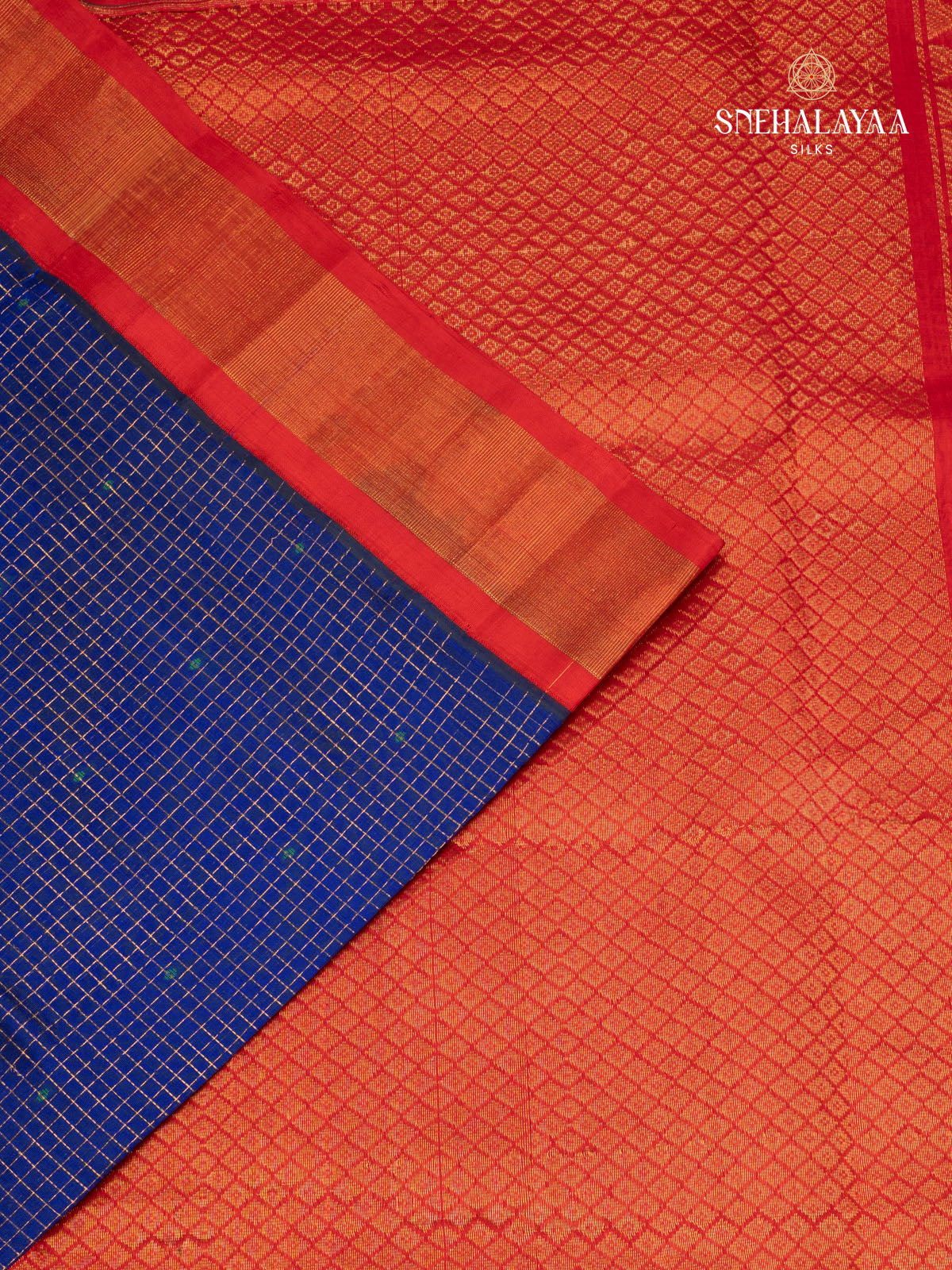 Navy Blue Silk Cotton Saree