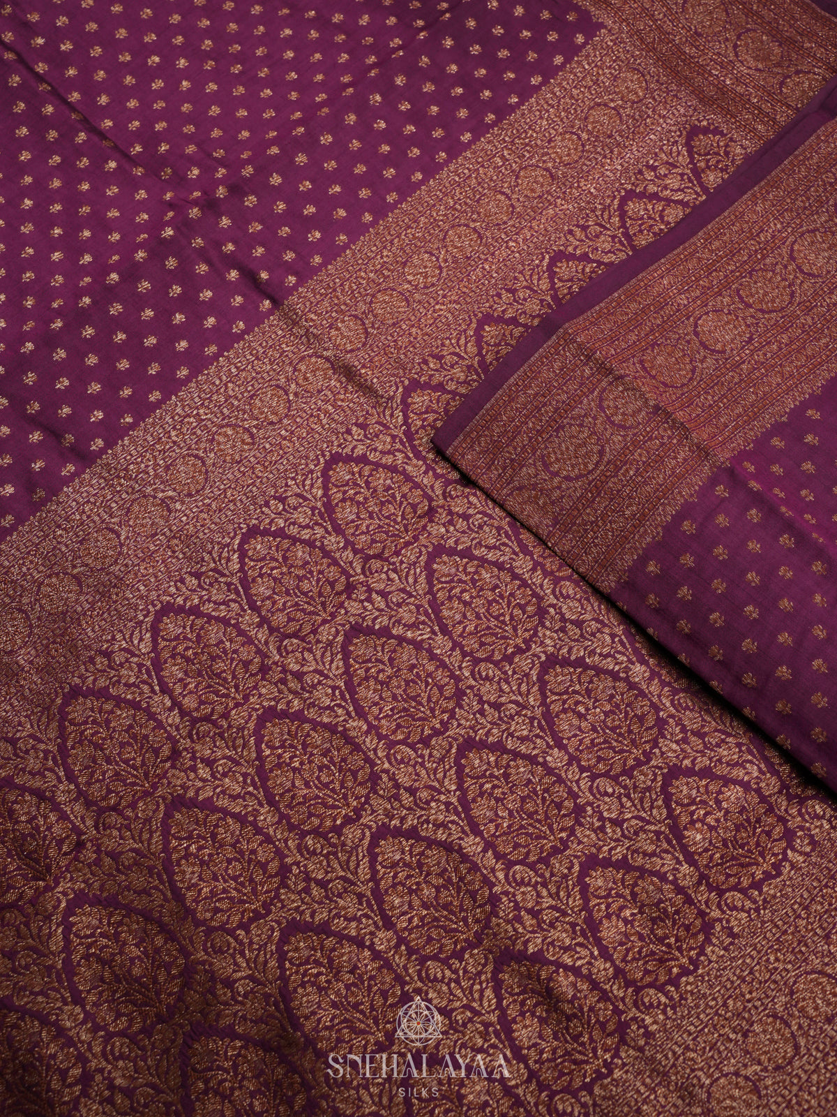 Purple Banaras Raw Silk Saree