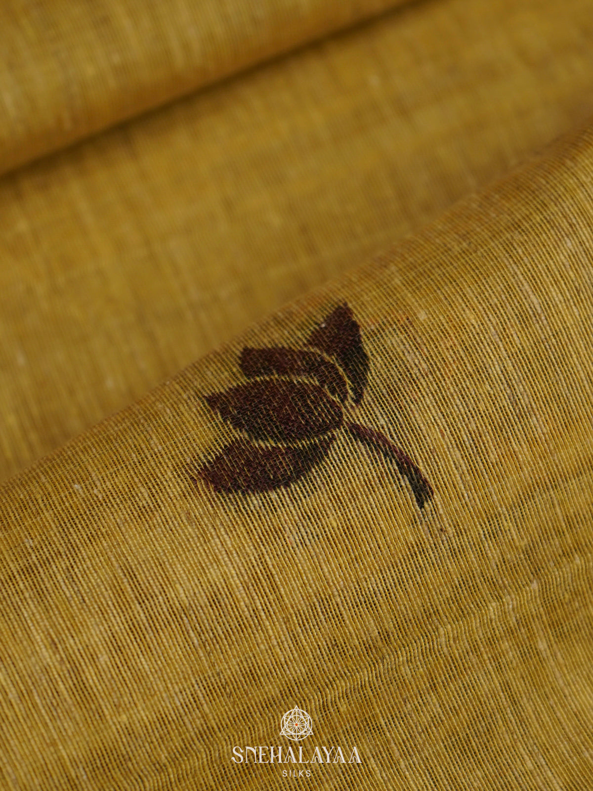 Yellow Munga Cotton Saree