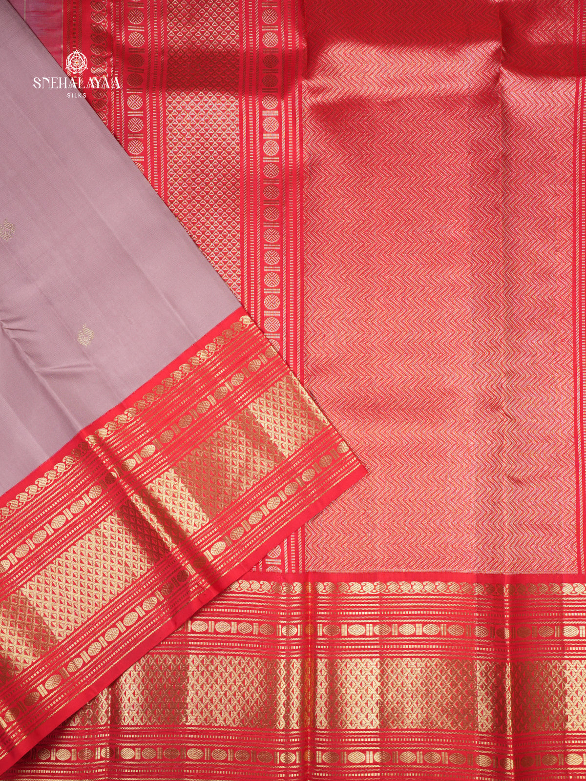 Lavender Kanjivaram Silk Saree