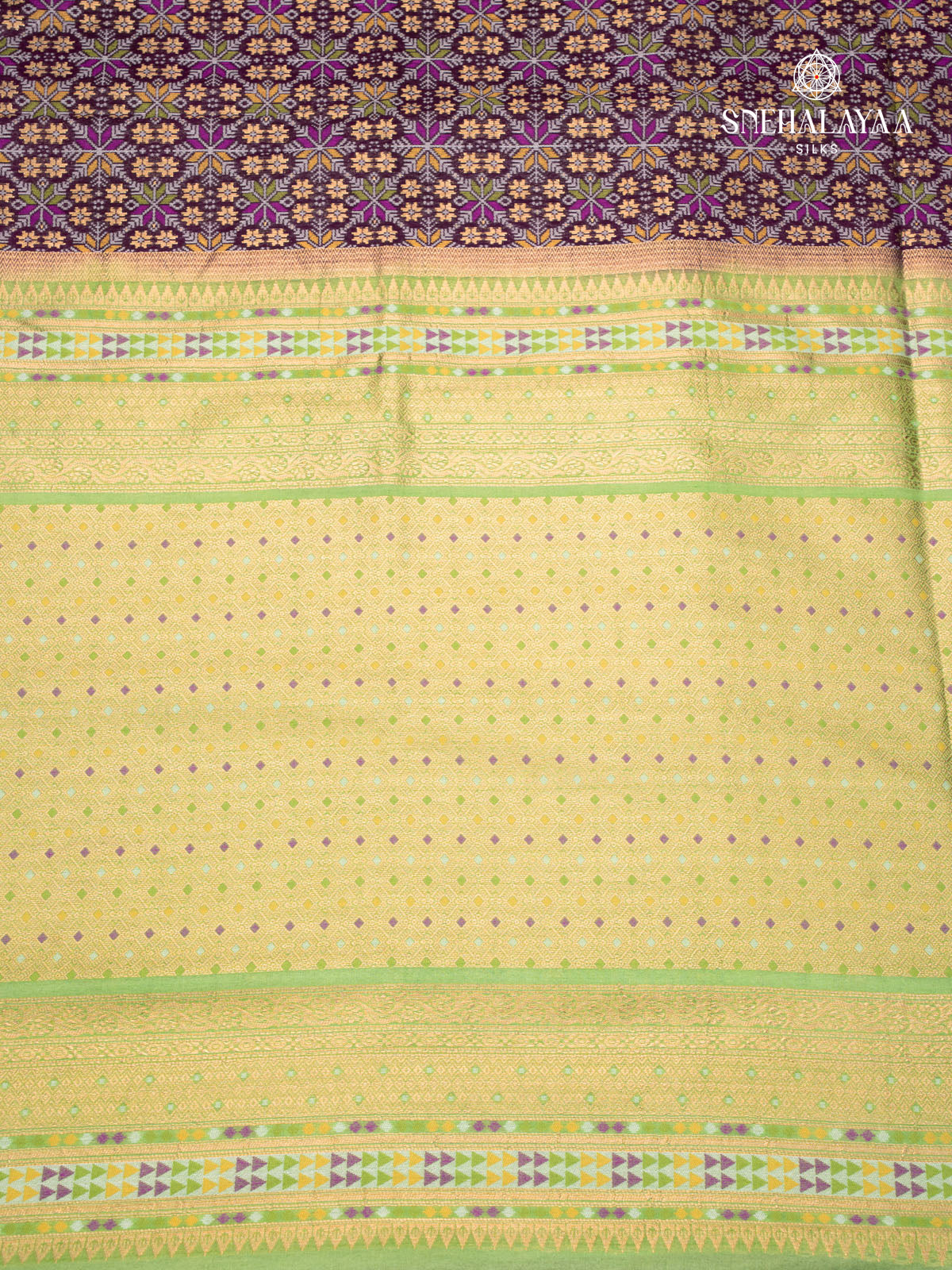 Purple Ikat Silk Saree