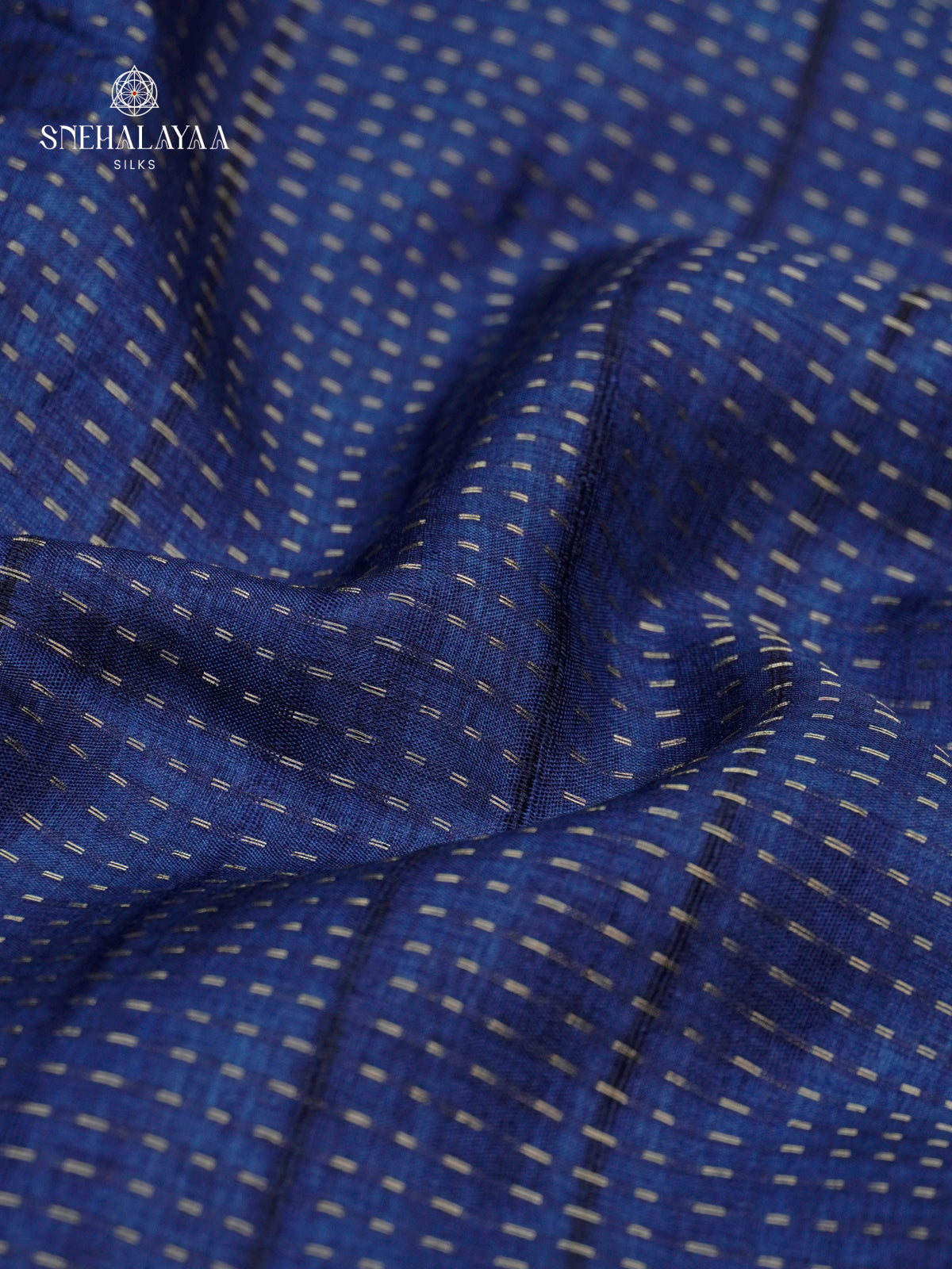 Blue Munga Tussar Embroidery Saree