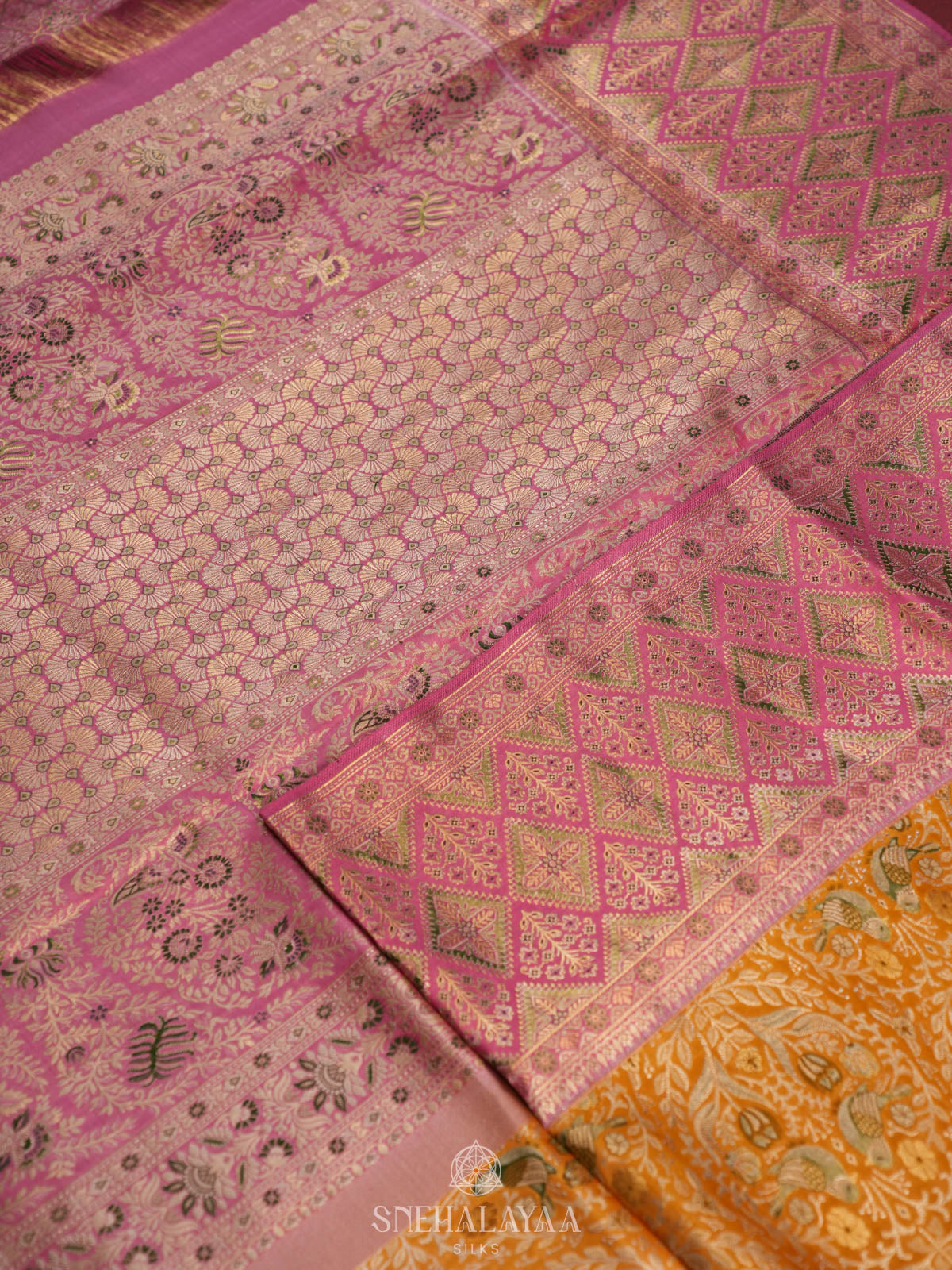 Yellow Kanjivaram Silk Saree