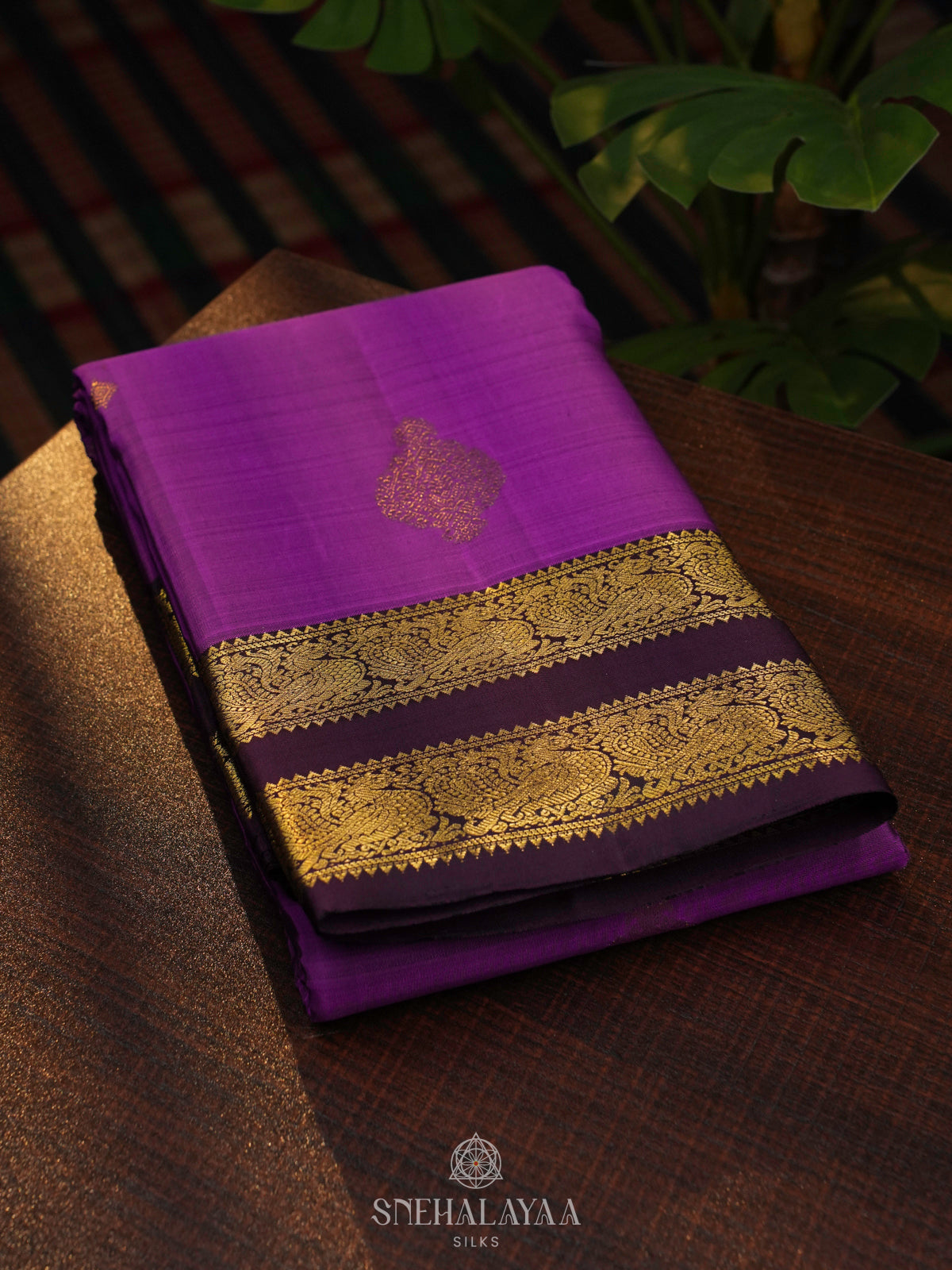 Lavender Kanjivaram Silk Saree