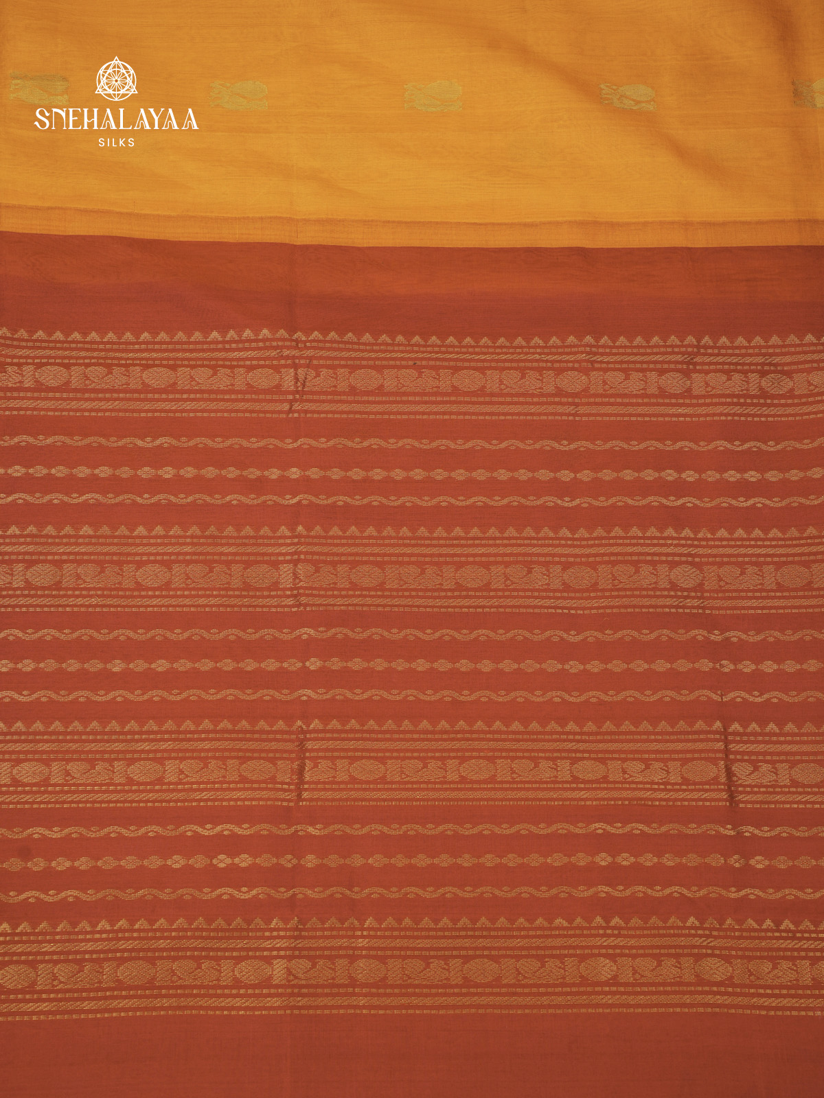 Mustard Yellow Kuppadam Silk Cotton Saree