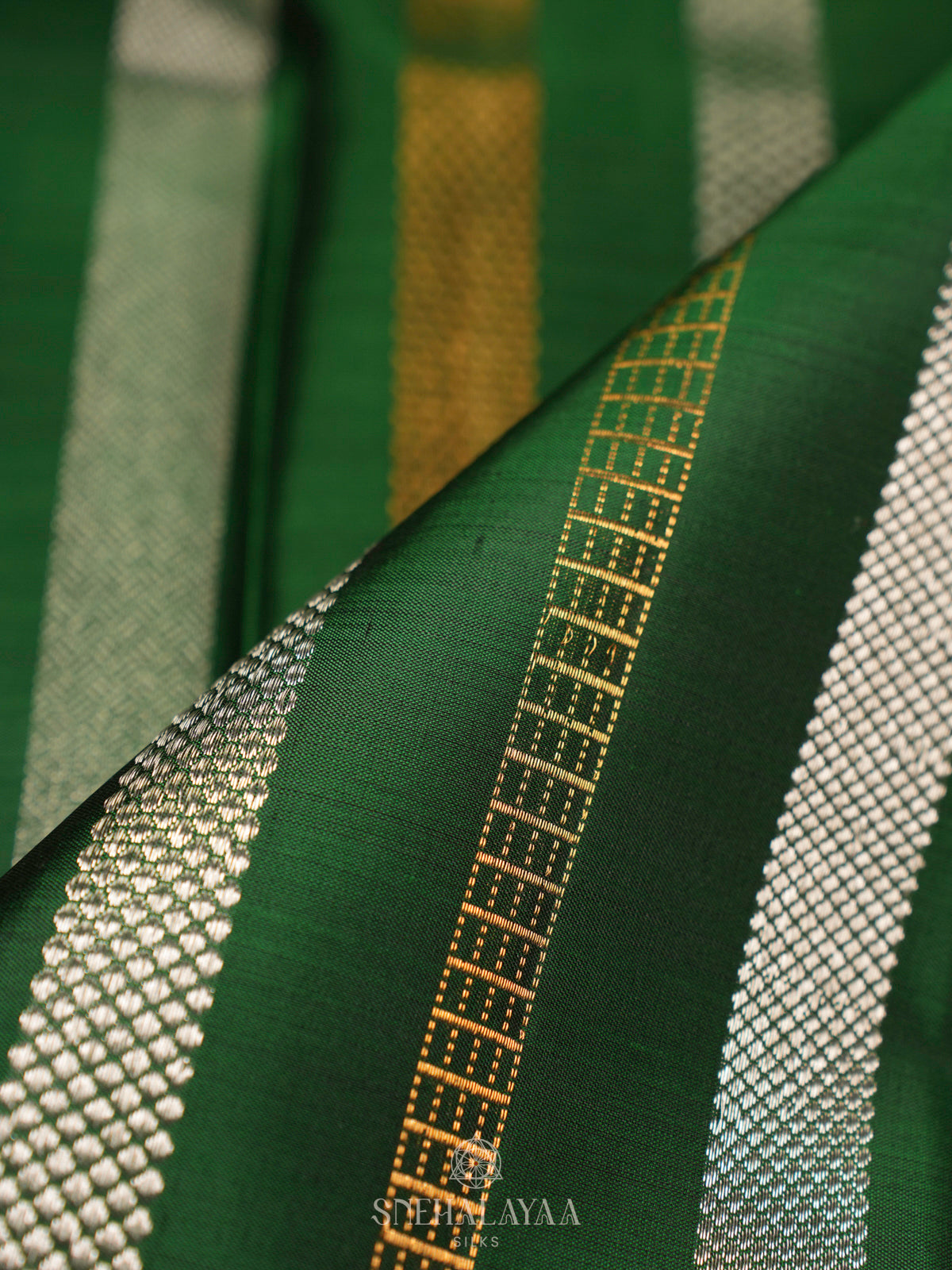 Emerald Green Kanjivaram Silk Saree