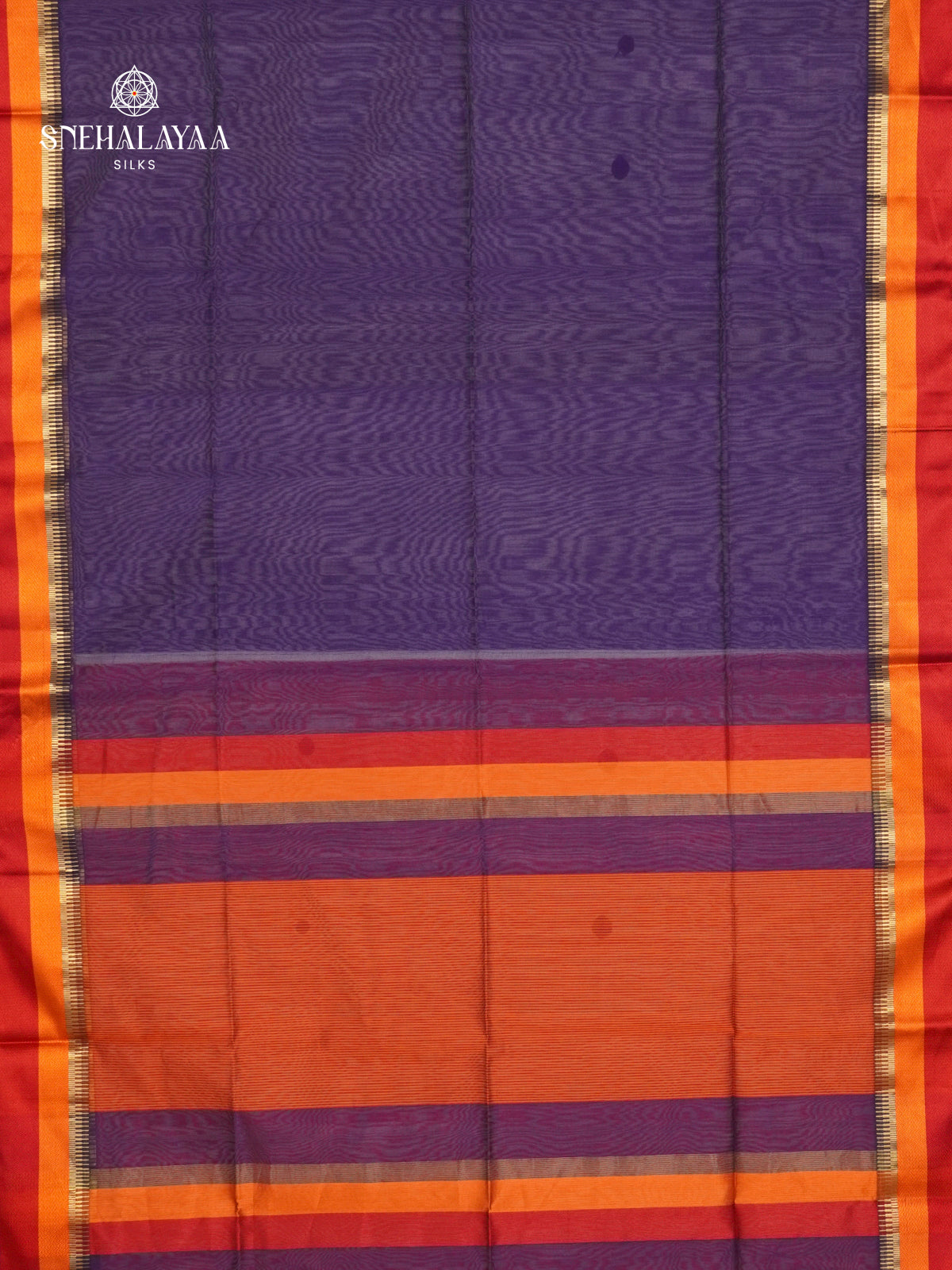 Purple Maheshwari Silk Cotton Saree