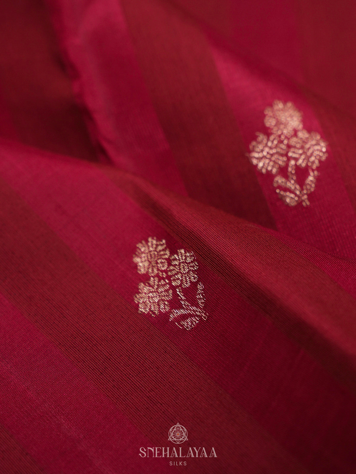 Maroon Kanchi Linen Silk Saree