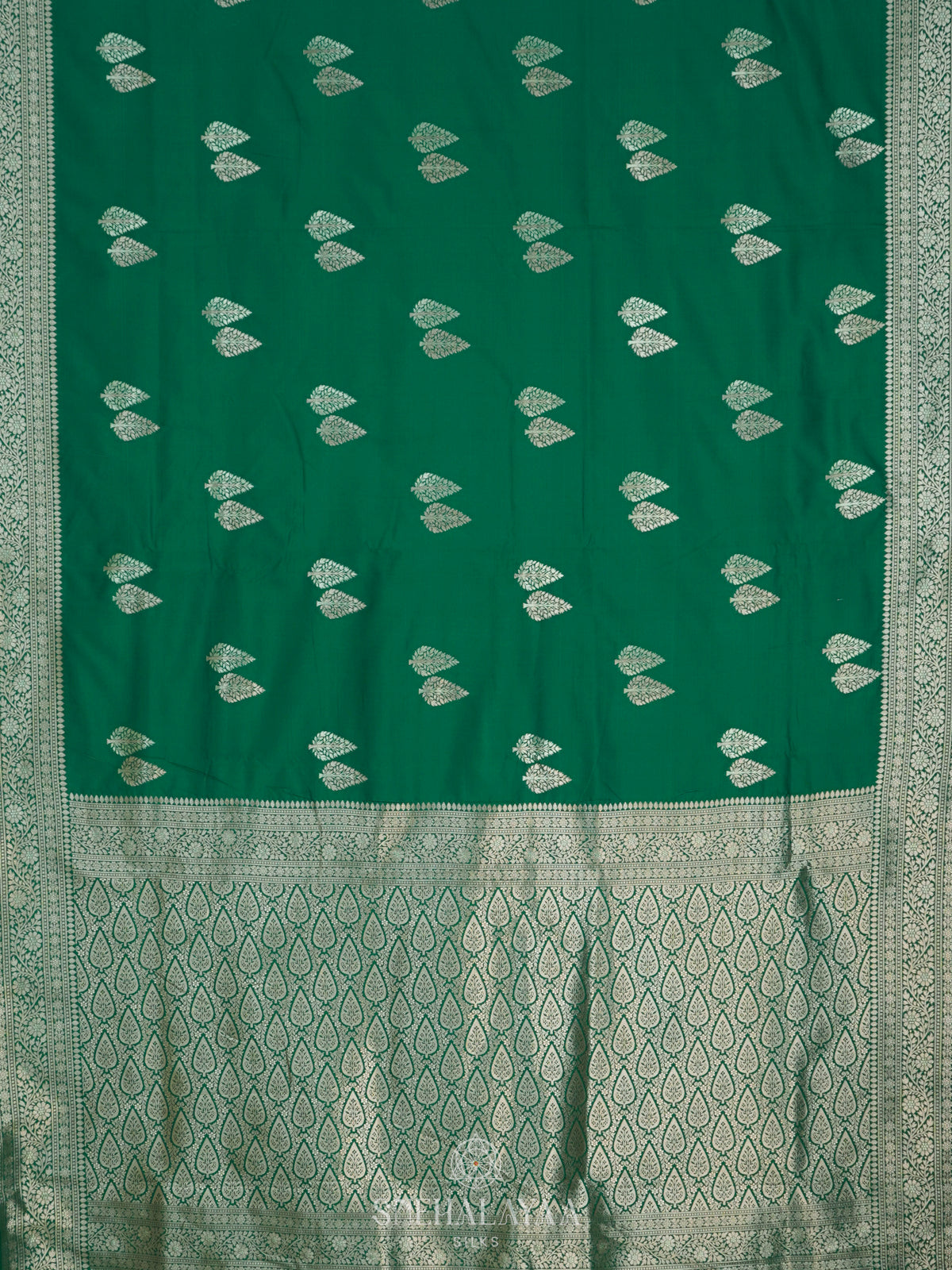 Emerald Green Banaras Saree