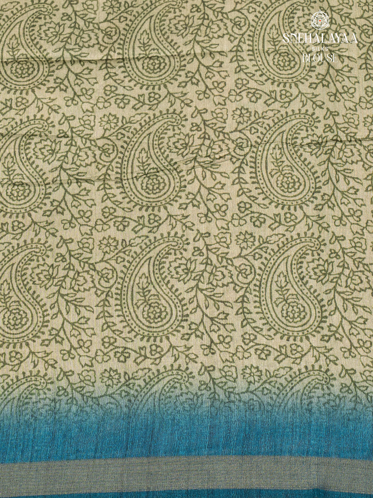 Olive Green Tussar Saree