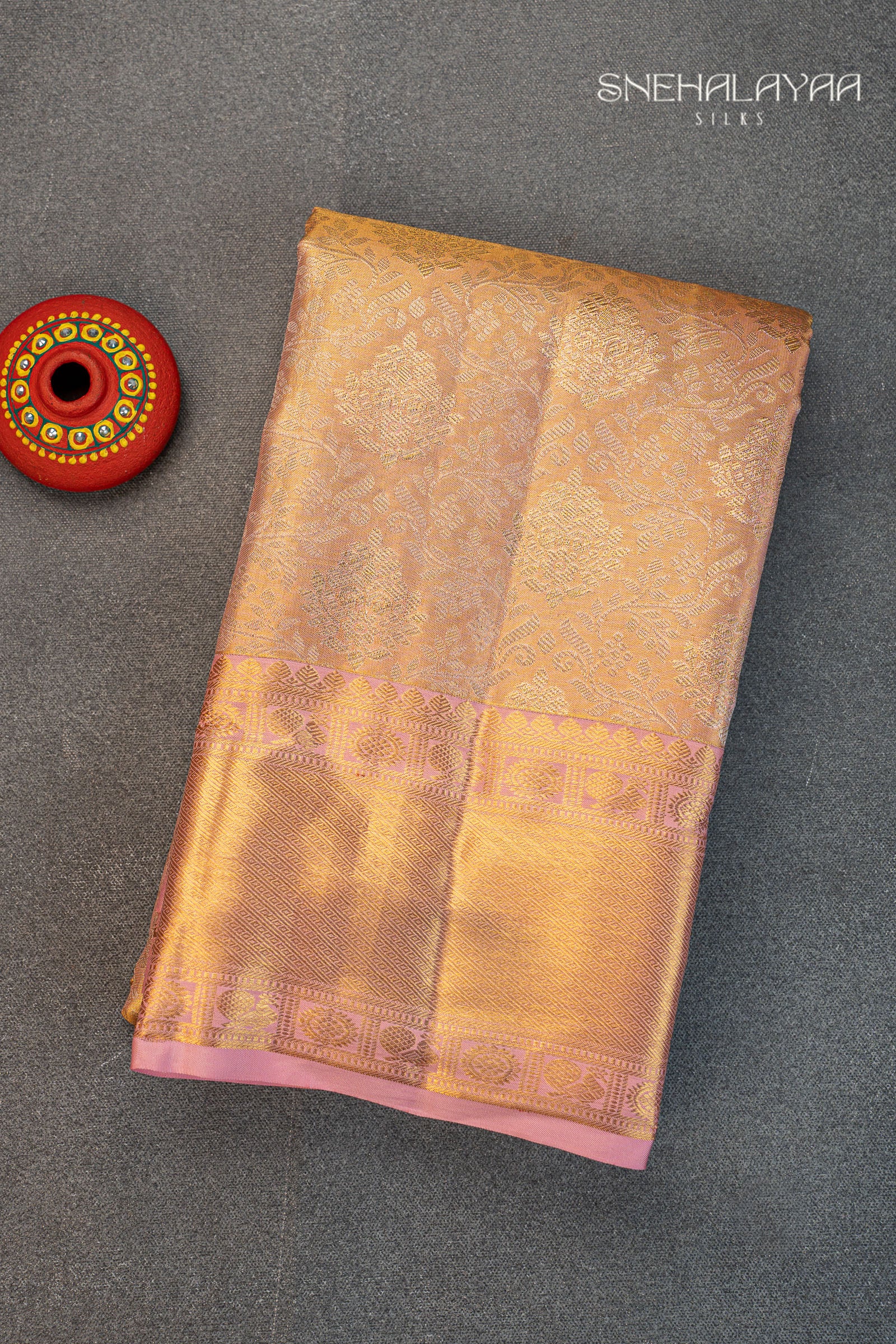 Gold Kancheevaram Tissue Silk Saree