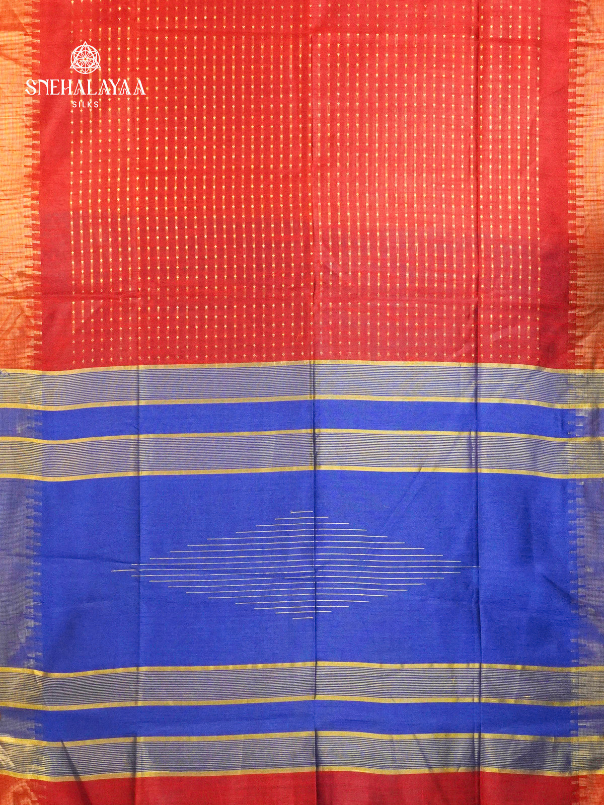 Red Bamboo Silk Saree