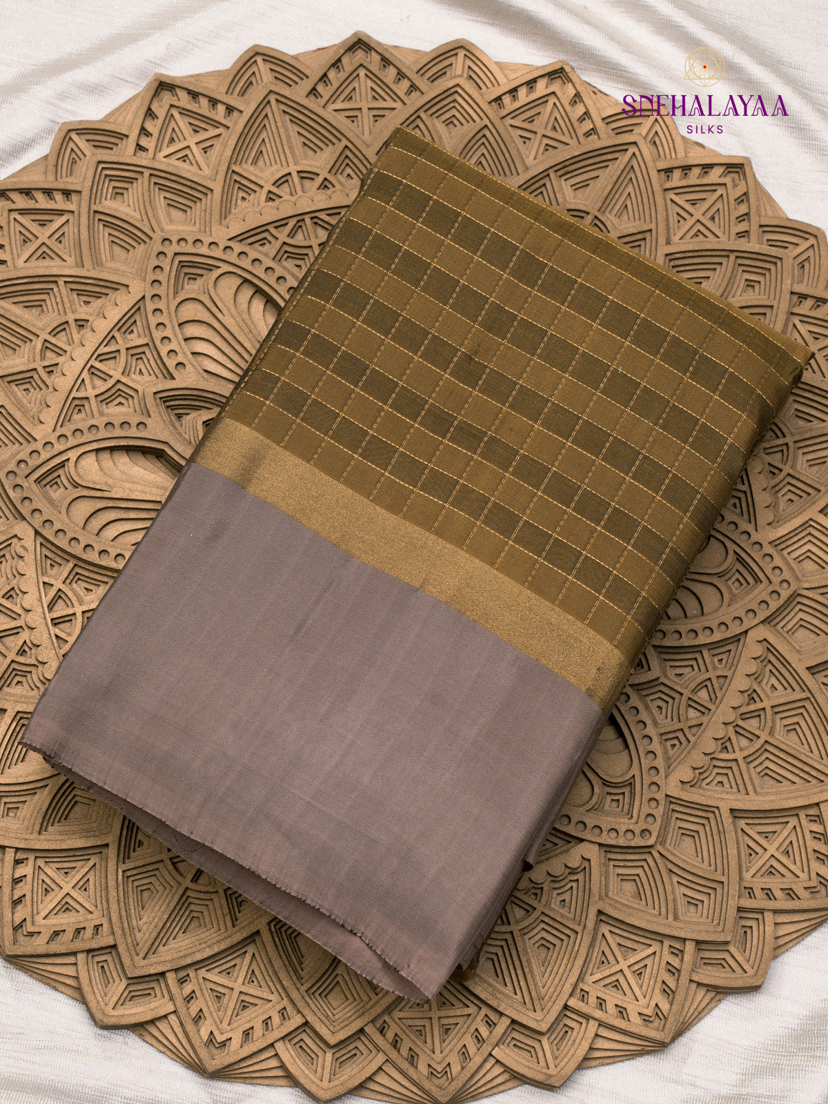 Brown Kanjivatram Silk Saree