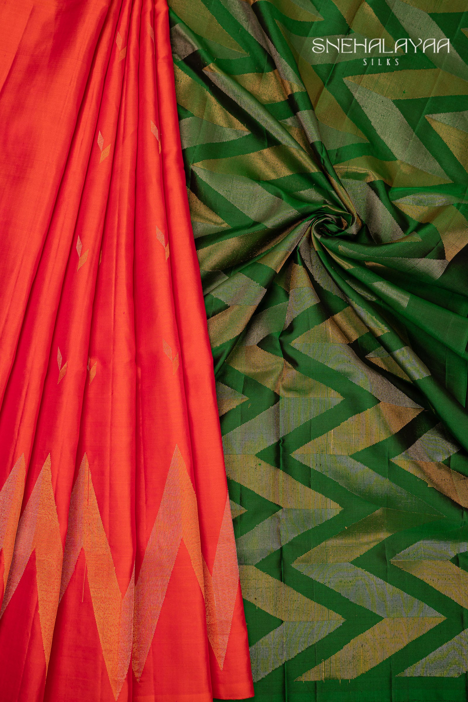 Rani Pink Kancheevaram Soft Silk Saree