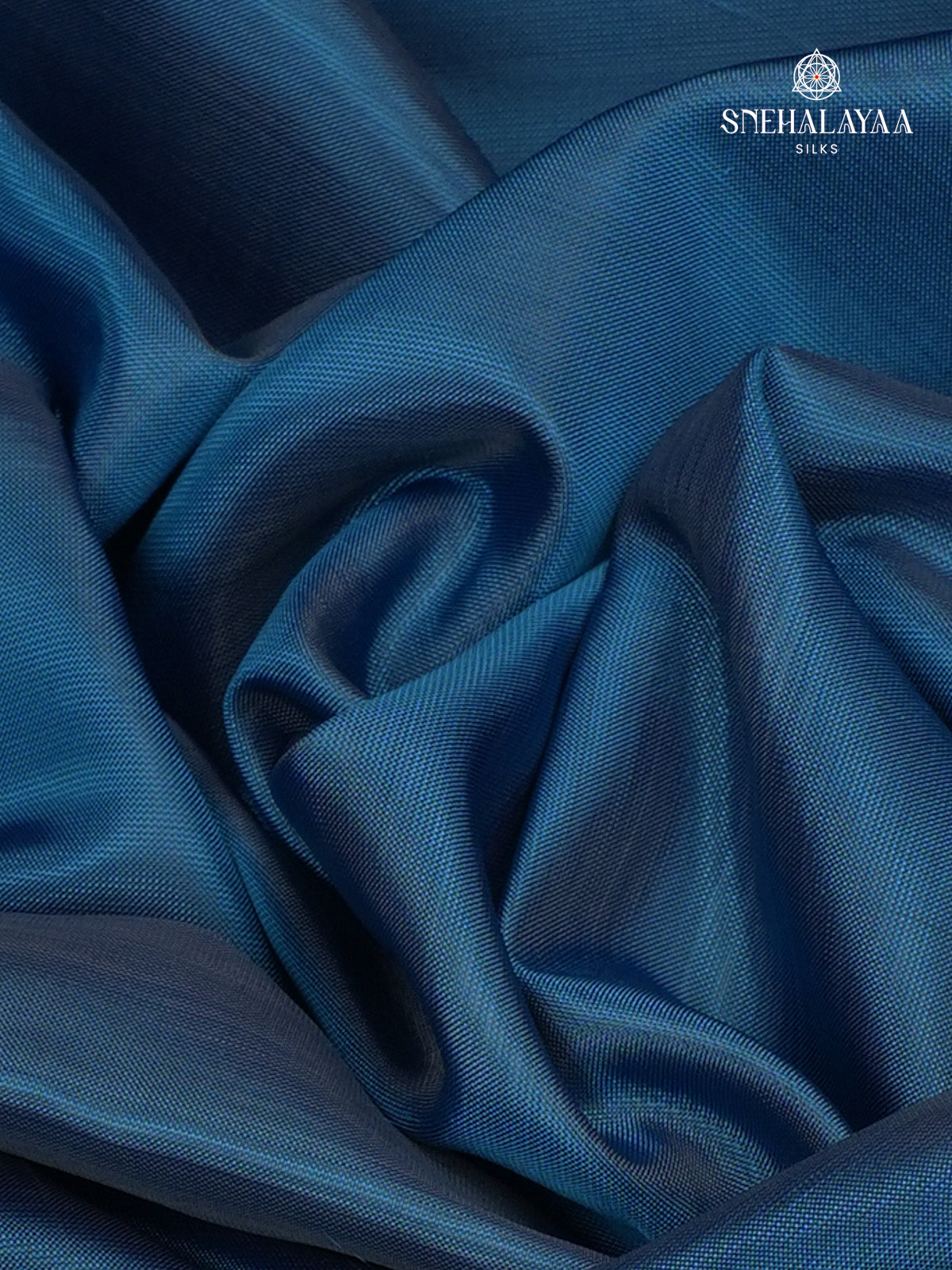 Peacock Blue Banana Pith Saree