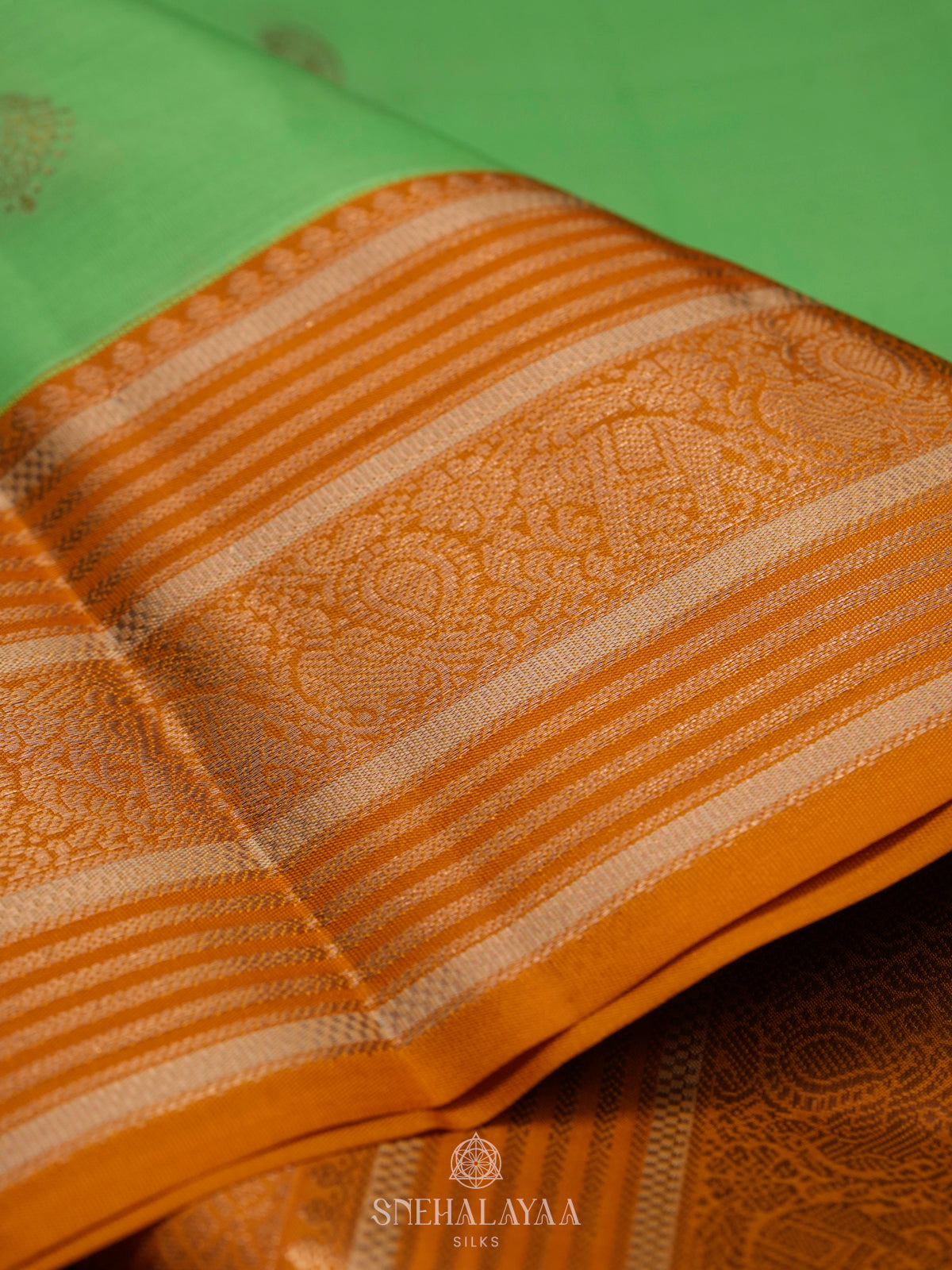 Pista Green Kanjivaram Silk Saree