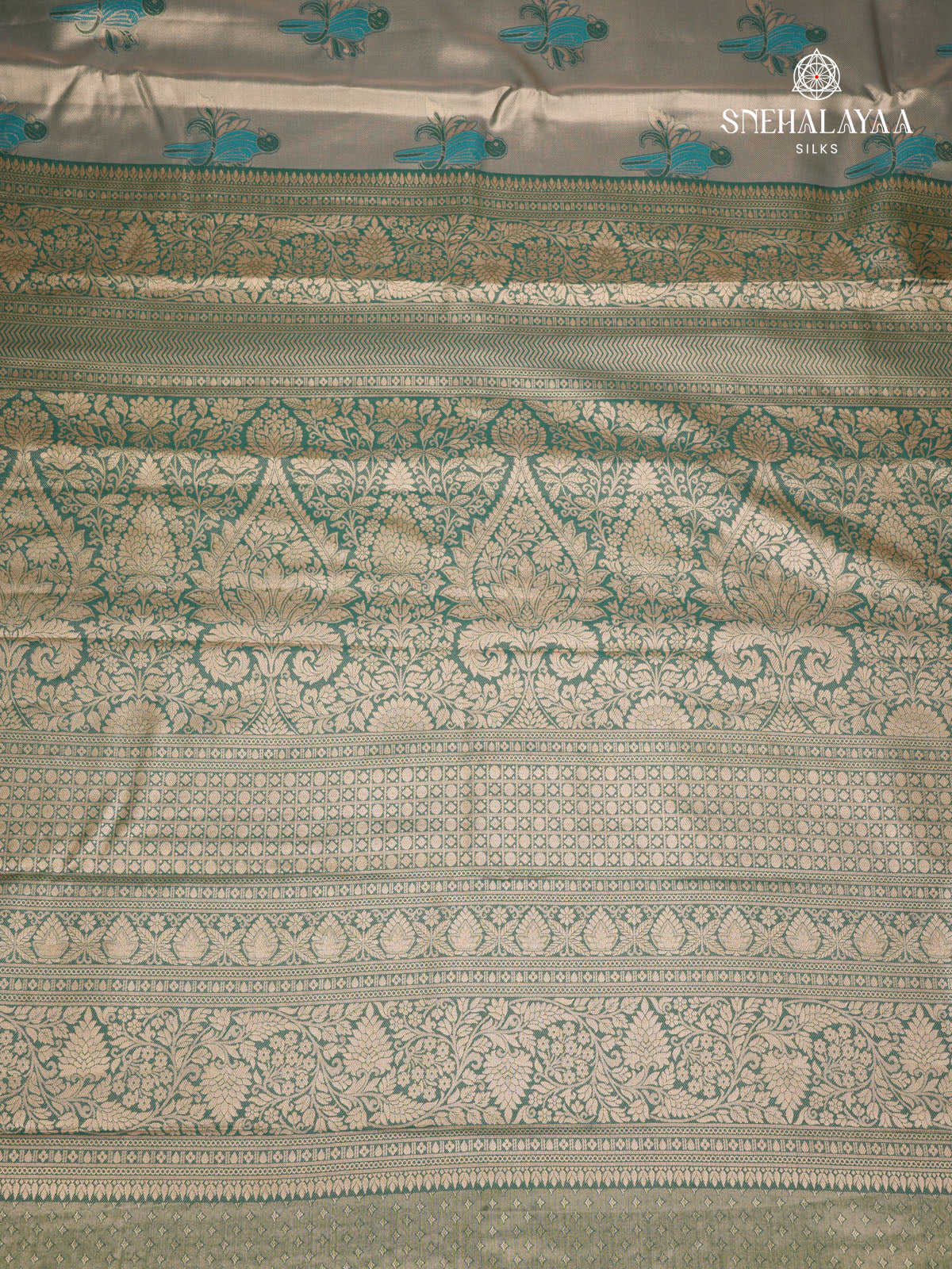 Turquoise Blue Art Silk Saree