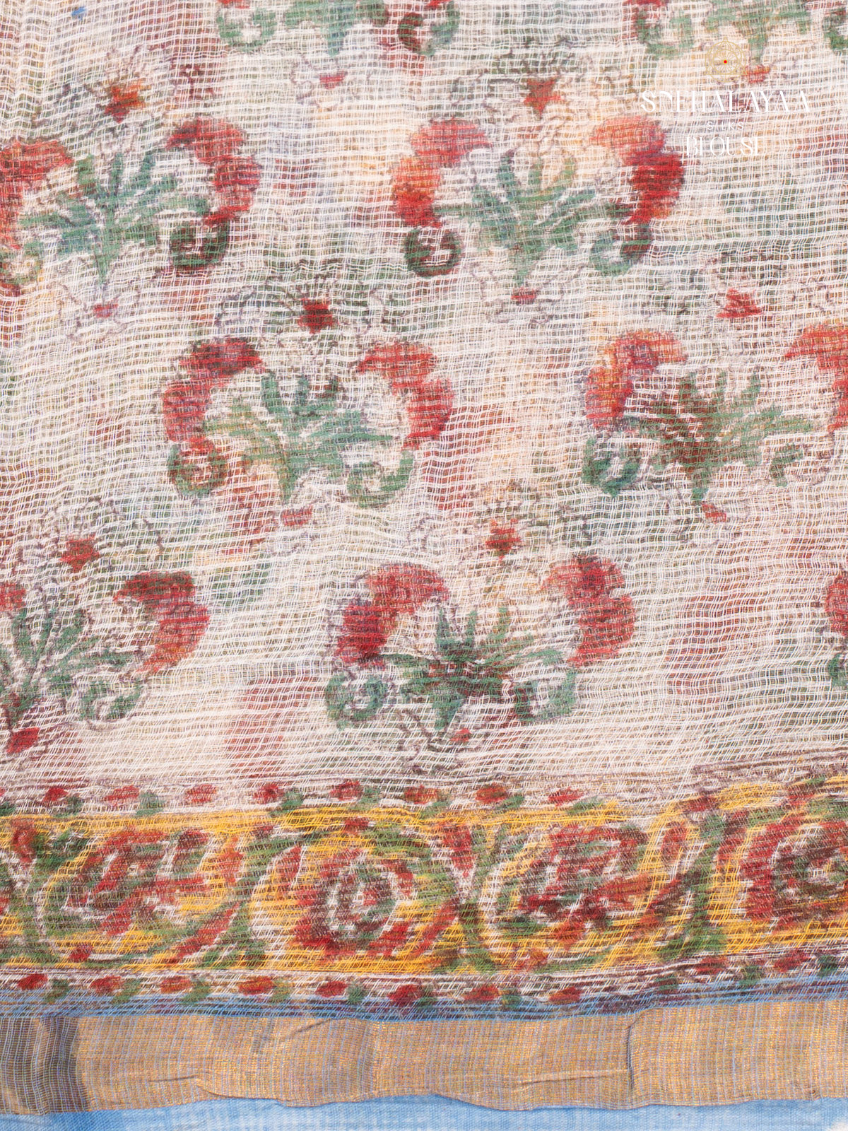 Bluish Grey Kota Saree