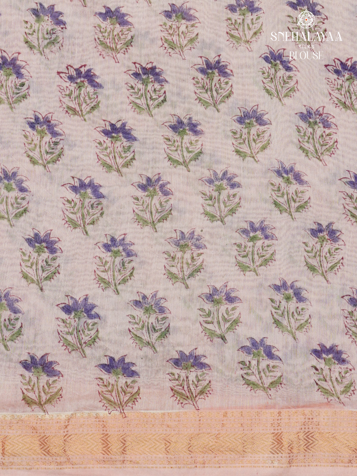 Pastel Pink Chanderi Saree