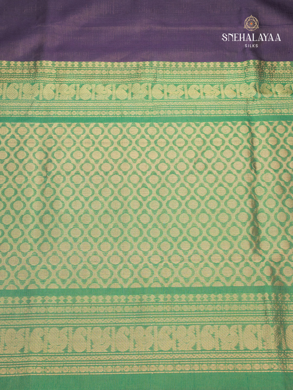 Violet Kanchi Silk Cotton Saree