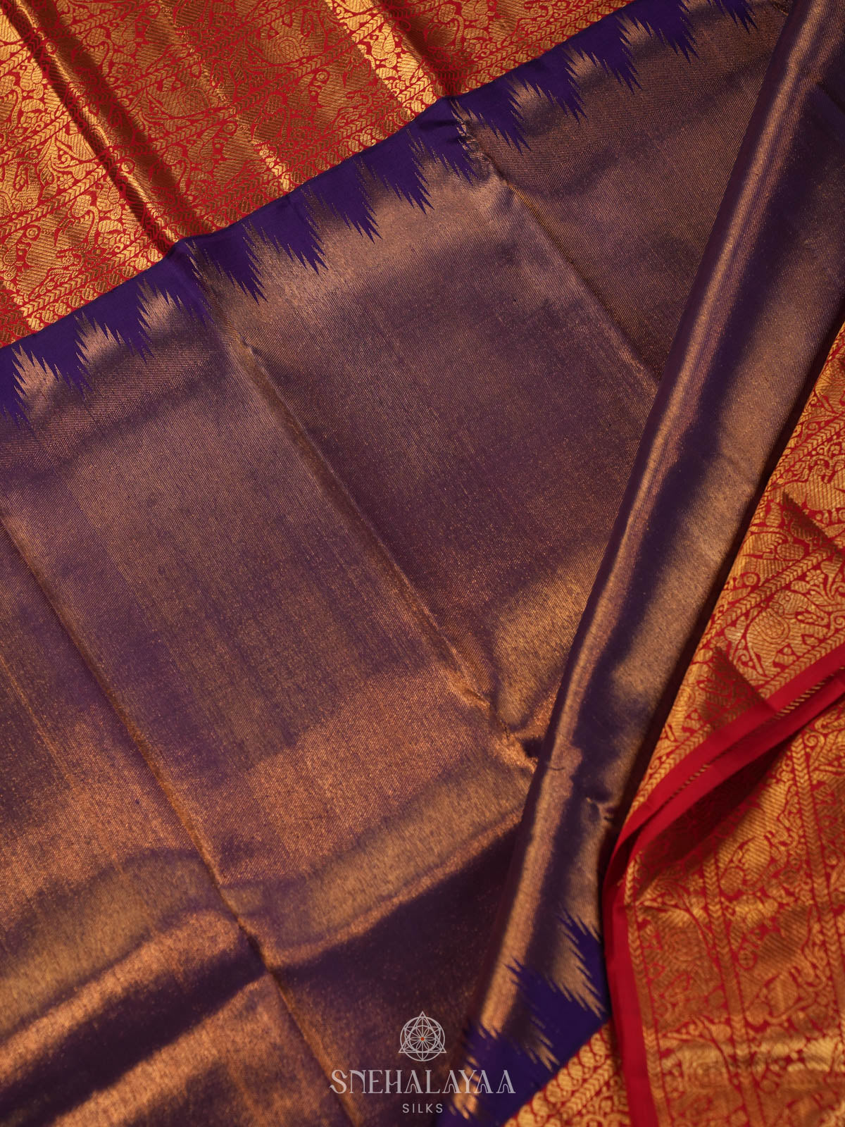 Navy Blue Kanjivaram Silk Saree