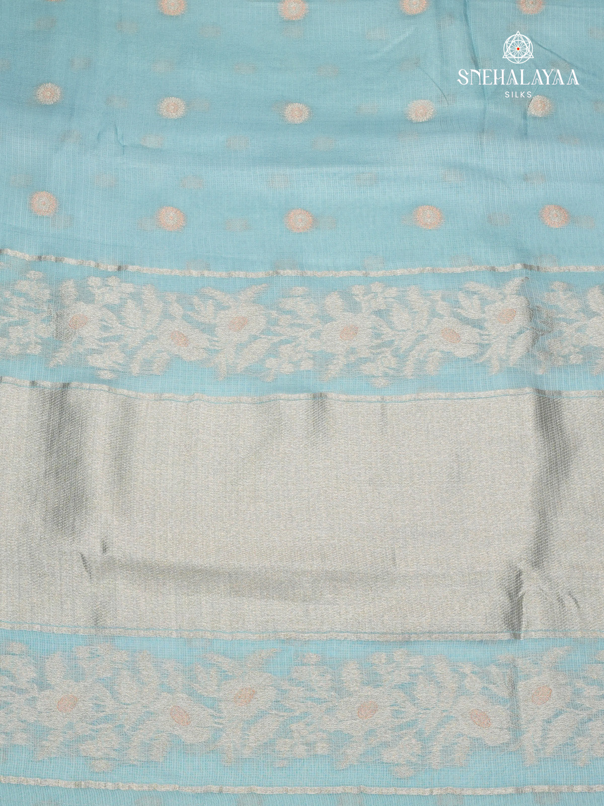 Teal Blue Banaras Silk Saree