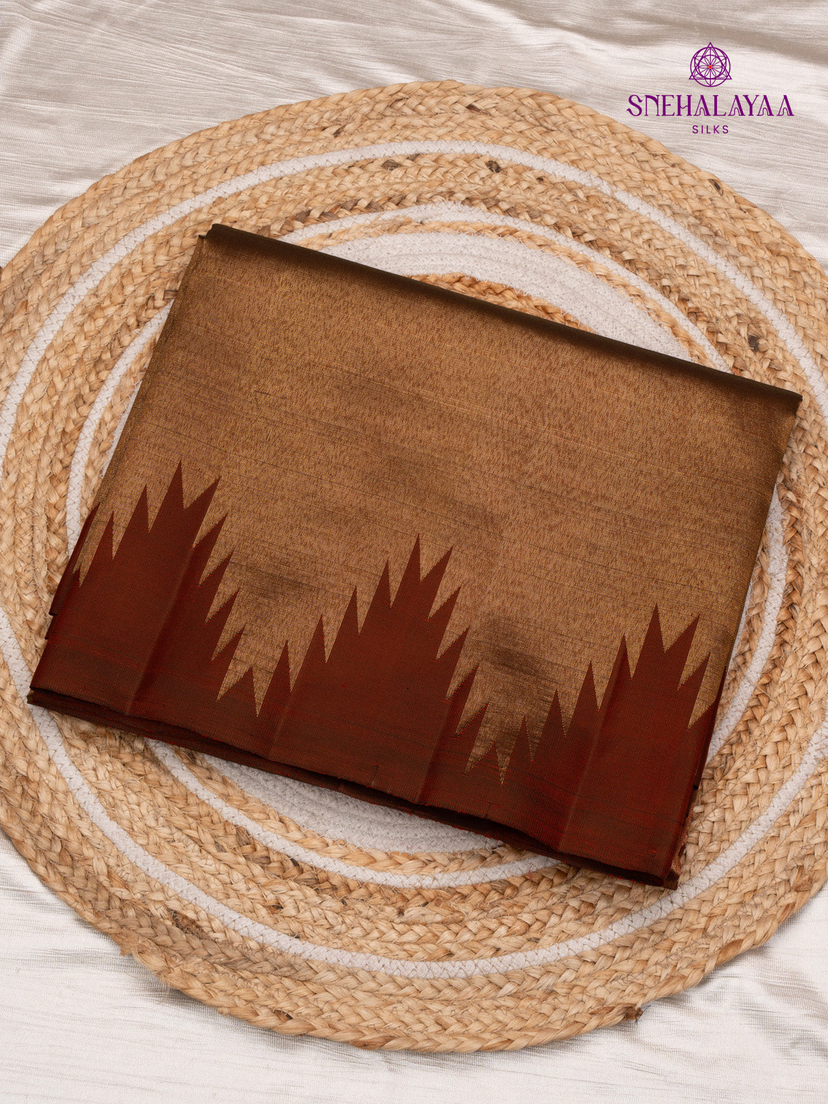 Brown Kanjivaram Silk Saree