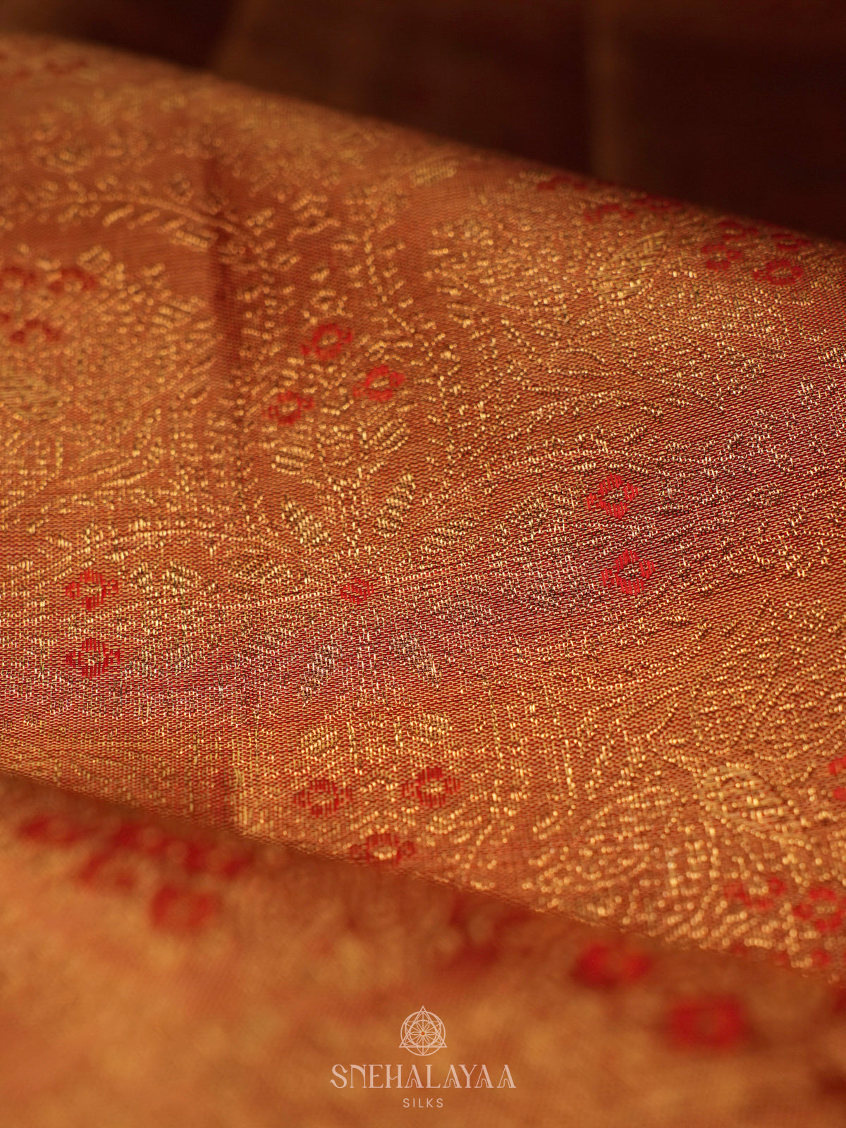 Orange Kanjivaram Silk Saree