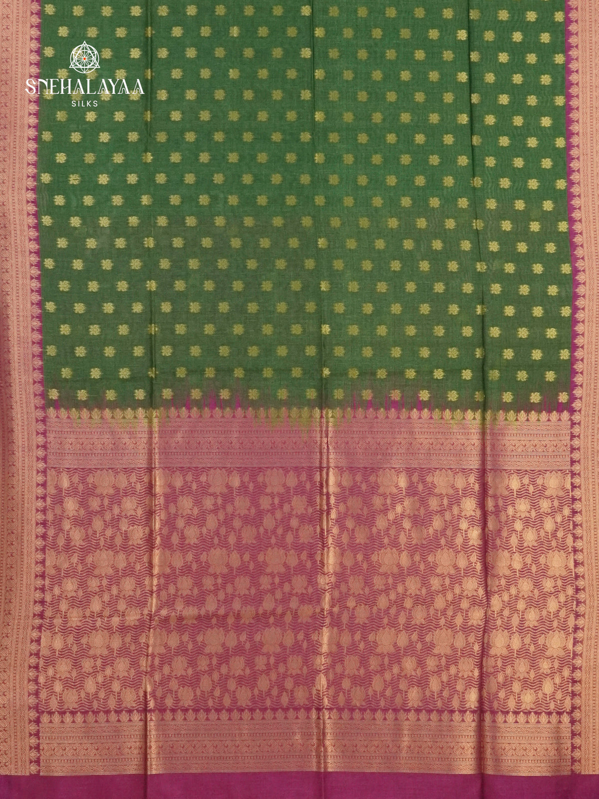 Emerald Green Jute Saree